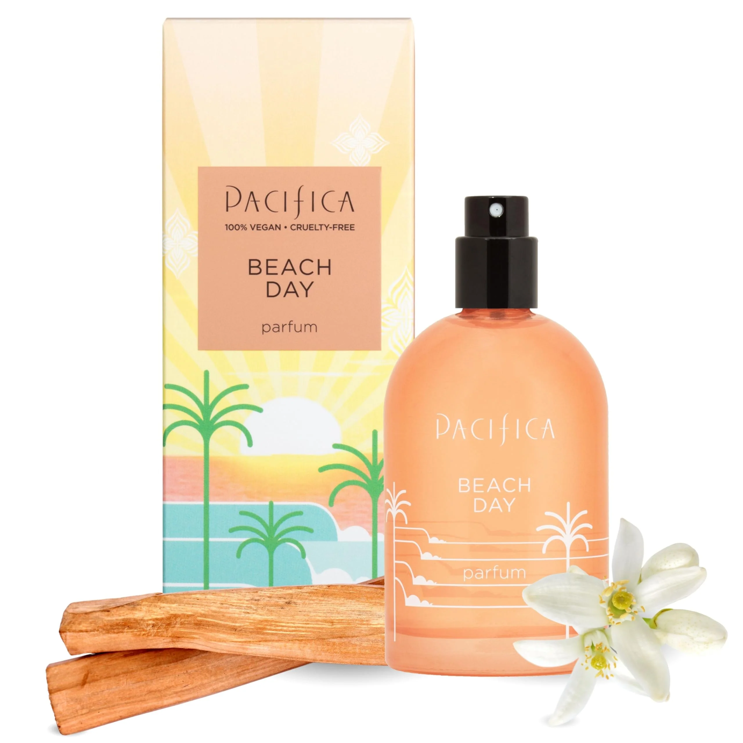 Verified Pacifica Beach Day Spray Perfume Fragrances Bliss Bergamont Orange Flower Sandalwood Amber Suede Leather Clean Perfume Parfum Eau de Unique