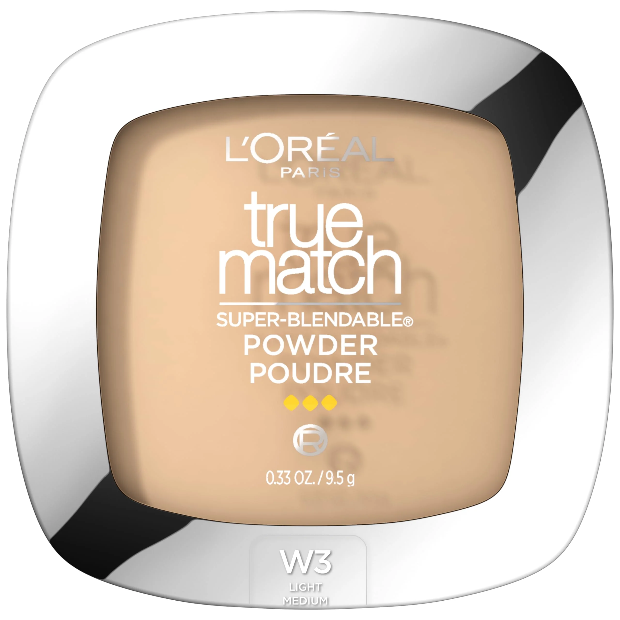 World-Class L'O Paris True Match Super Blendable Oil Powder Foundation W3 Light Medium 0.33 oz Packaging May Vary Classic