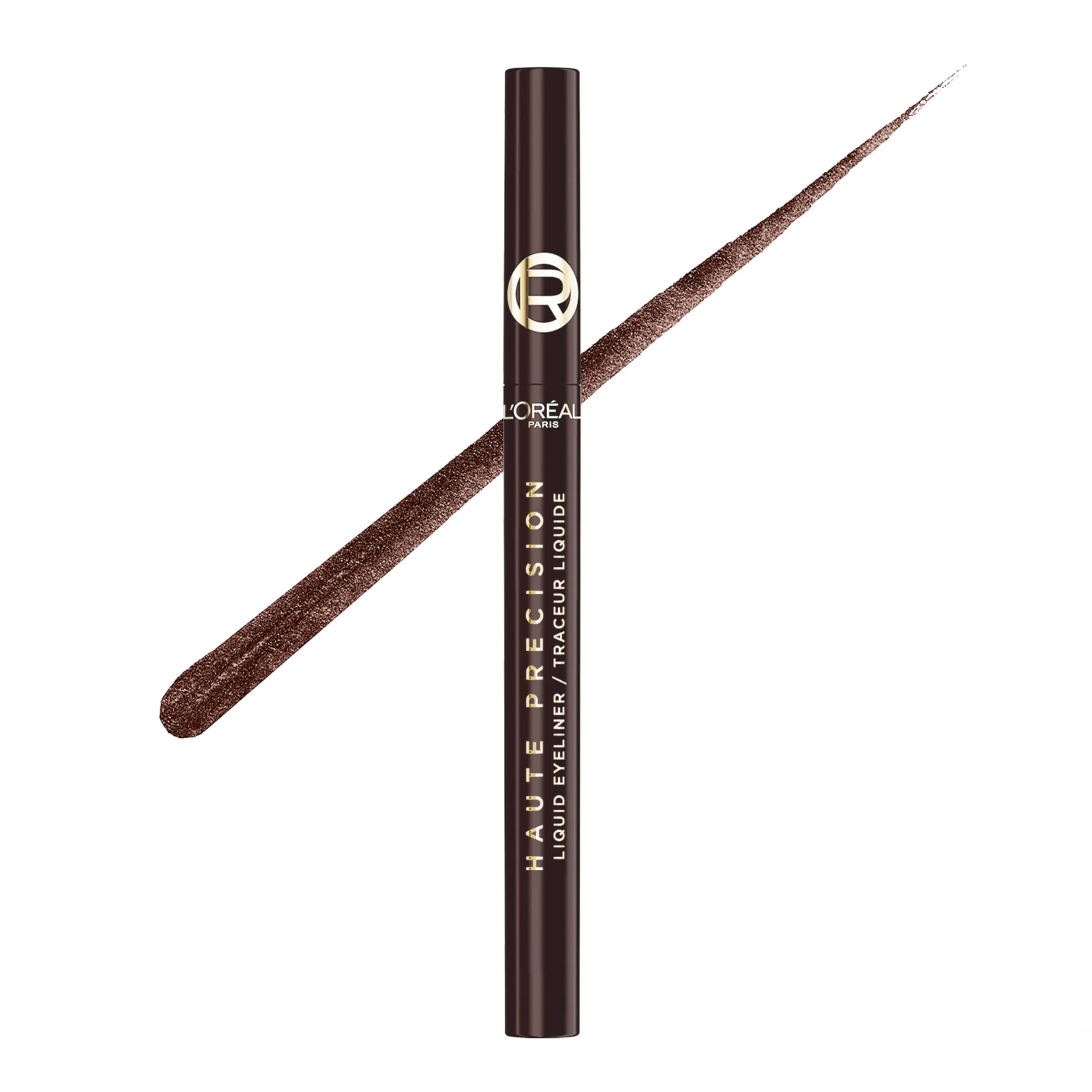 Genuine L'O Paris Haute Precision Waterproof Liquid Eyeliner Smudge-Proof Eye Liner with Micro-Tip for up to 28HR Eye Makeup Wear 020 Brown Leather Elite