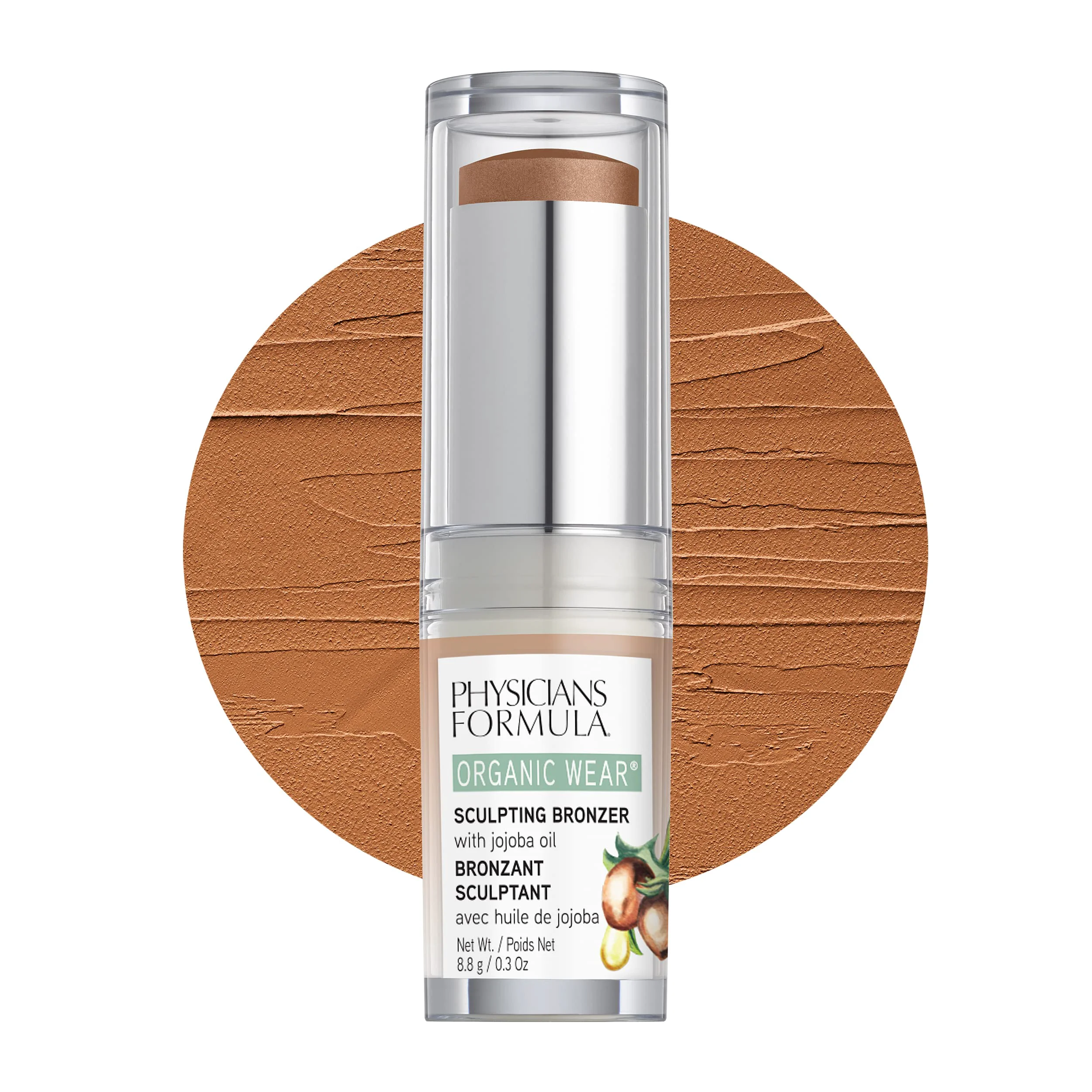 Quality Physicians Formula Organic Wear All Natural Sculpting Face Bronzer Makeup Stick Toffee Dermatologist Refined