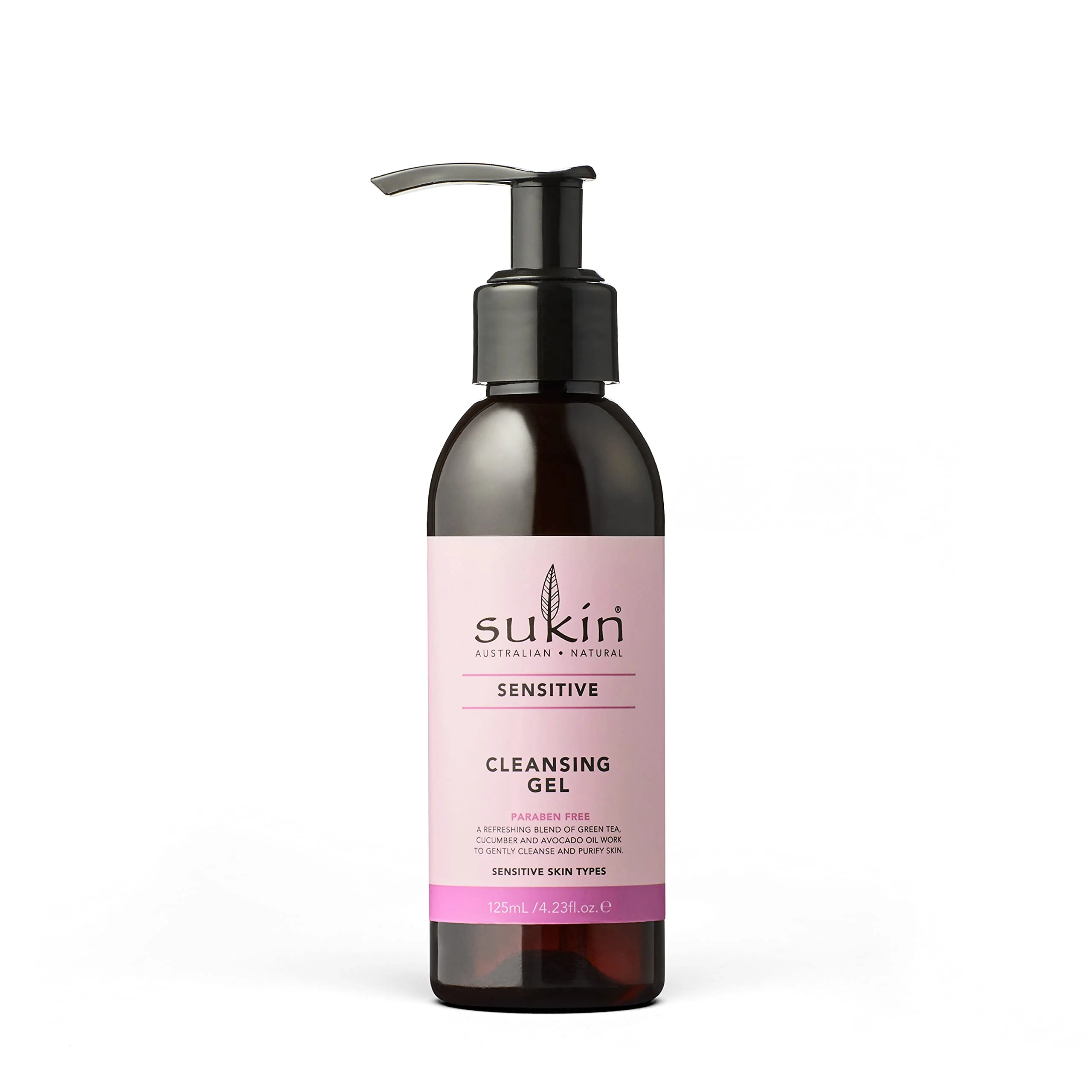 Authentic Sukin Sensitive Skin Cleansing Gel 4.23 Fl Oz Detailed