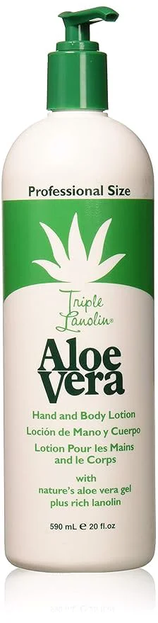 Modern Triple Lanolin Aloe Vera Soothing Lotion 20 Fl Oz - Professional Bulk Moisturizer for All Skin Types - Deeply Hydrating Aloe Lanolin Hand and Body Authentic