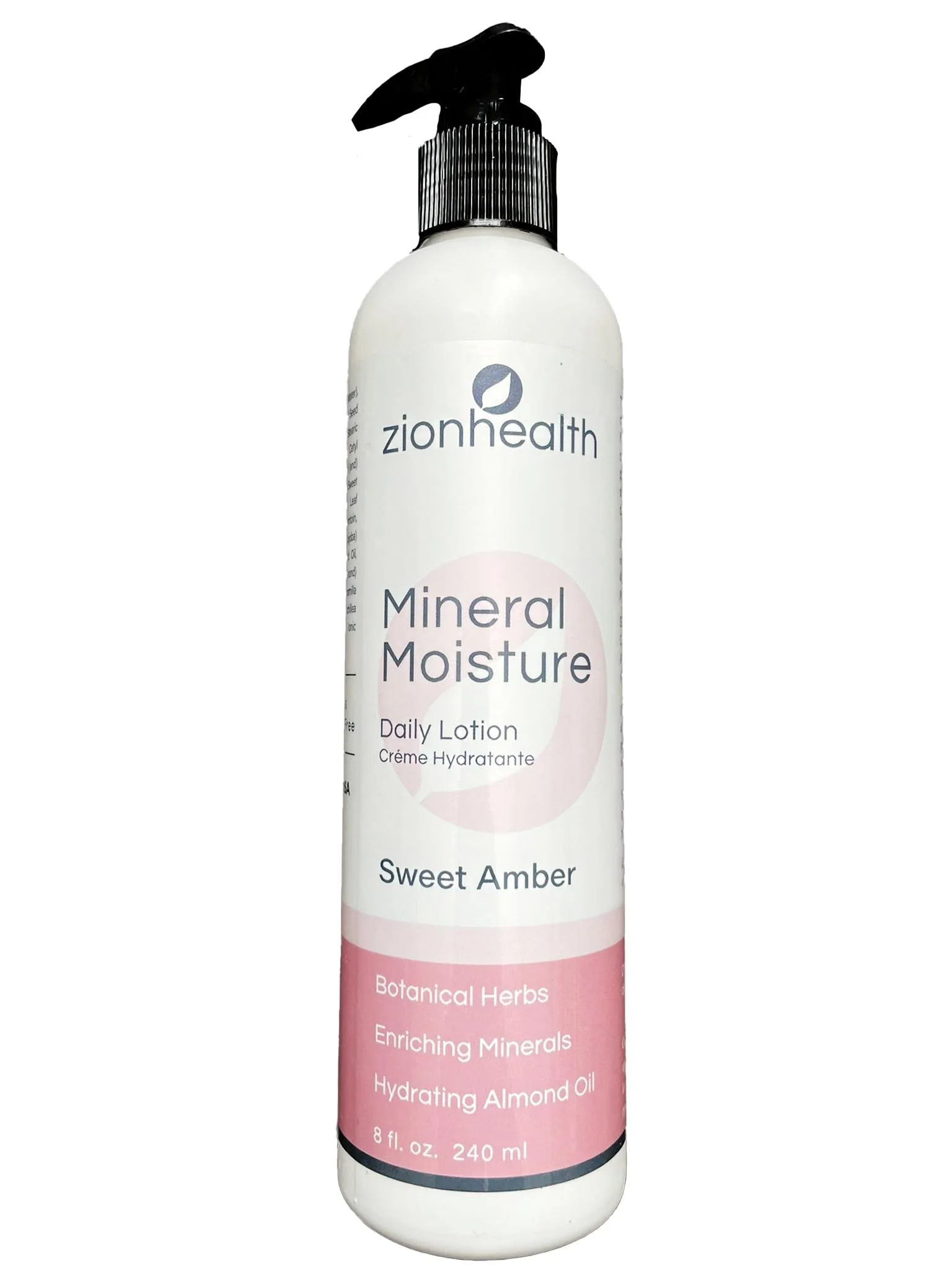 Authentic Zion Health Mineral Moisture Daily Lotion- Sweet Amber 8 fl. oz. Lotion Professional