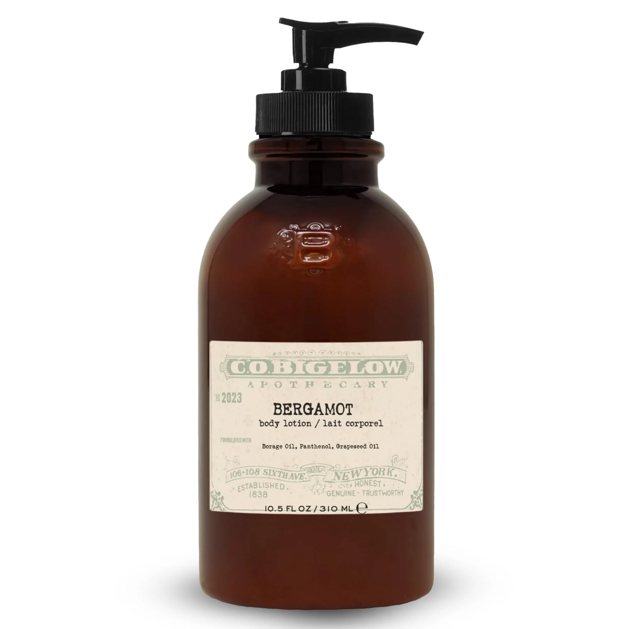 Elite C.O. Bigelow Bergamot Body Lotion Iconic Collection Moisturizing Body Lotion with Shea Butter Borage Oil Grapeseed Oil 10.5 Fl Oz Fine Crafted