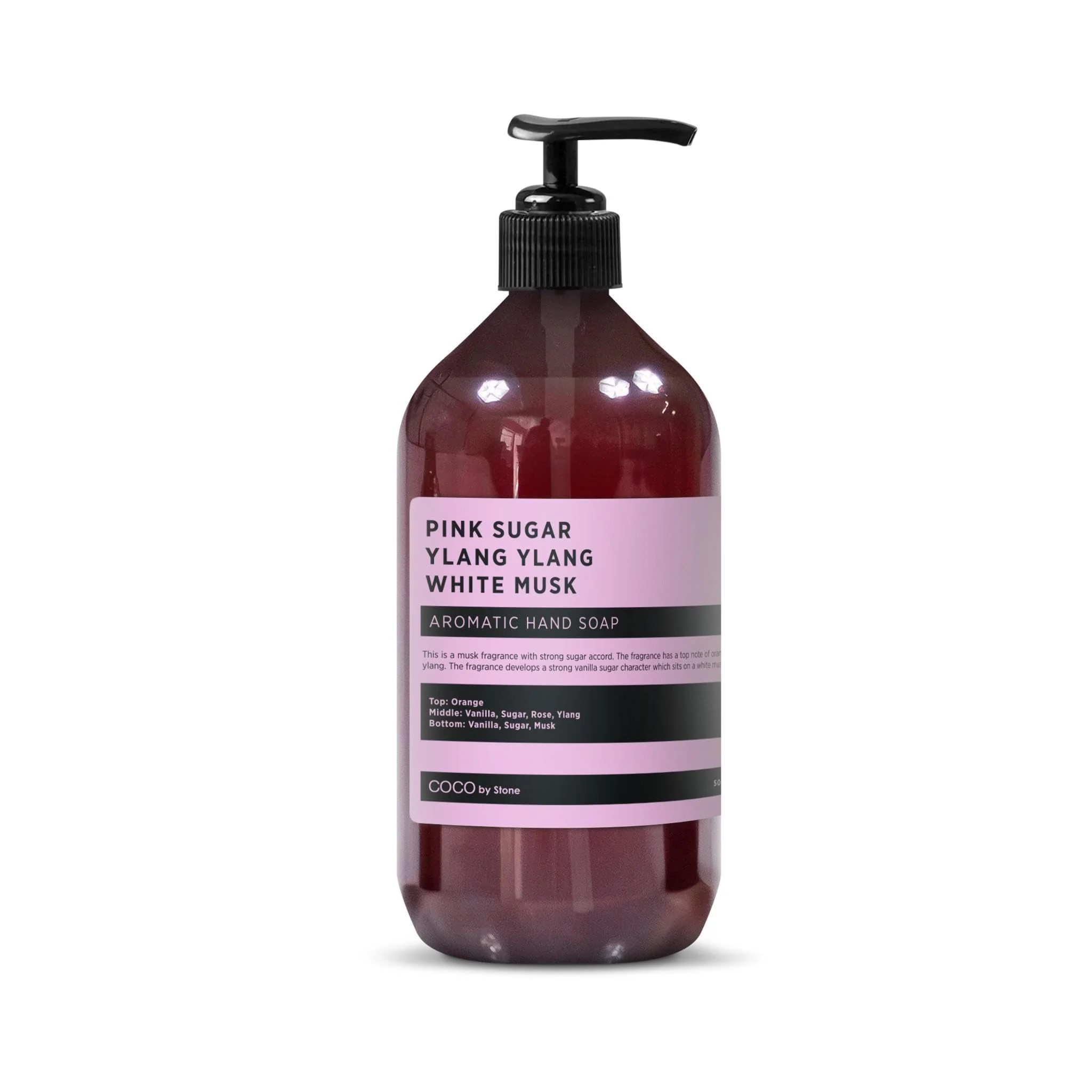 Eco-Friendly COCO by Stone 16oz Hand Soap Pink Sugar Ylang Ylang White Musk Inspired by - Vegan Castile Soap with Soft Lather and Lasting Sweet Floral Authentic