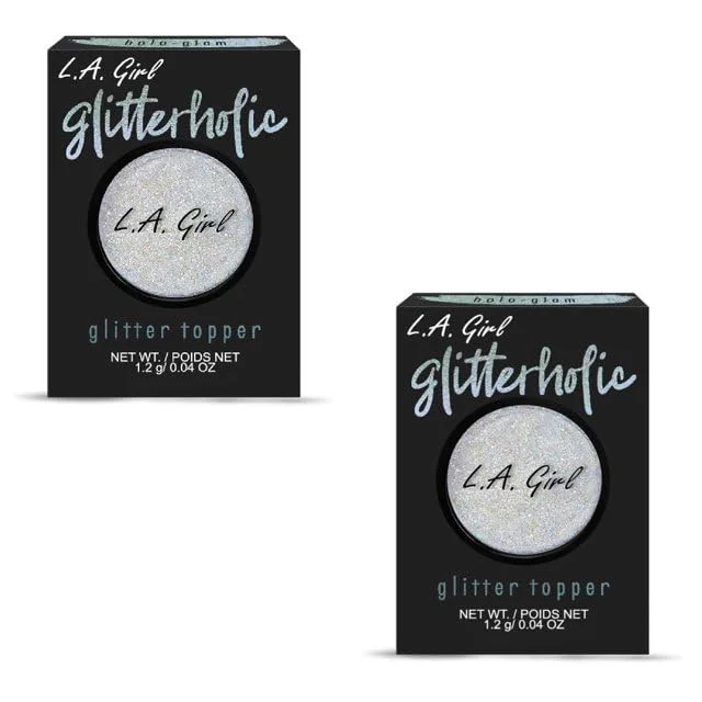 Original Design Pack of 2 L.A. Girl Glitterholic Glitter Topper Holo-Glam GGP451 Original