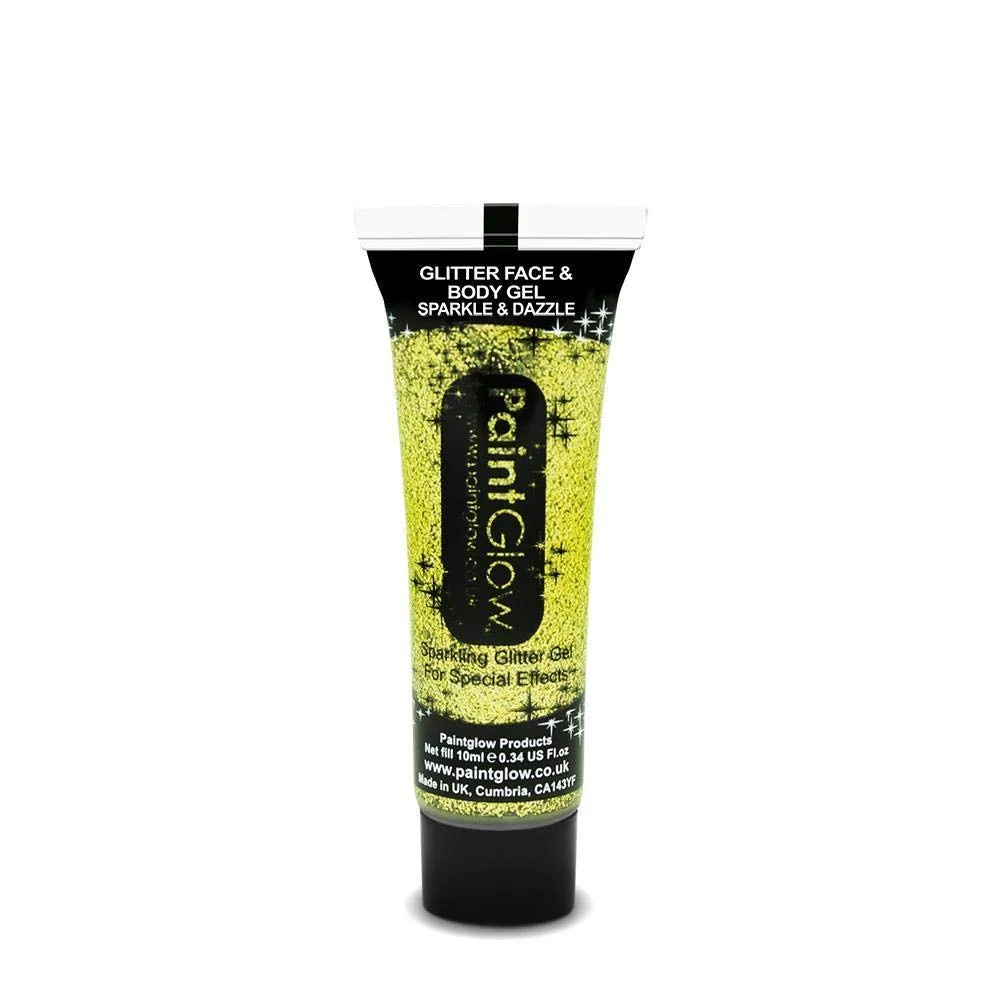 Professional Paint Glow Holographic Fine Face Body Glitter Gel Gold Quality