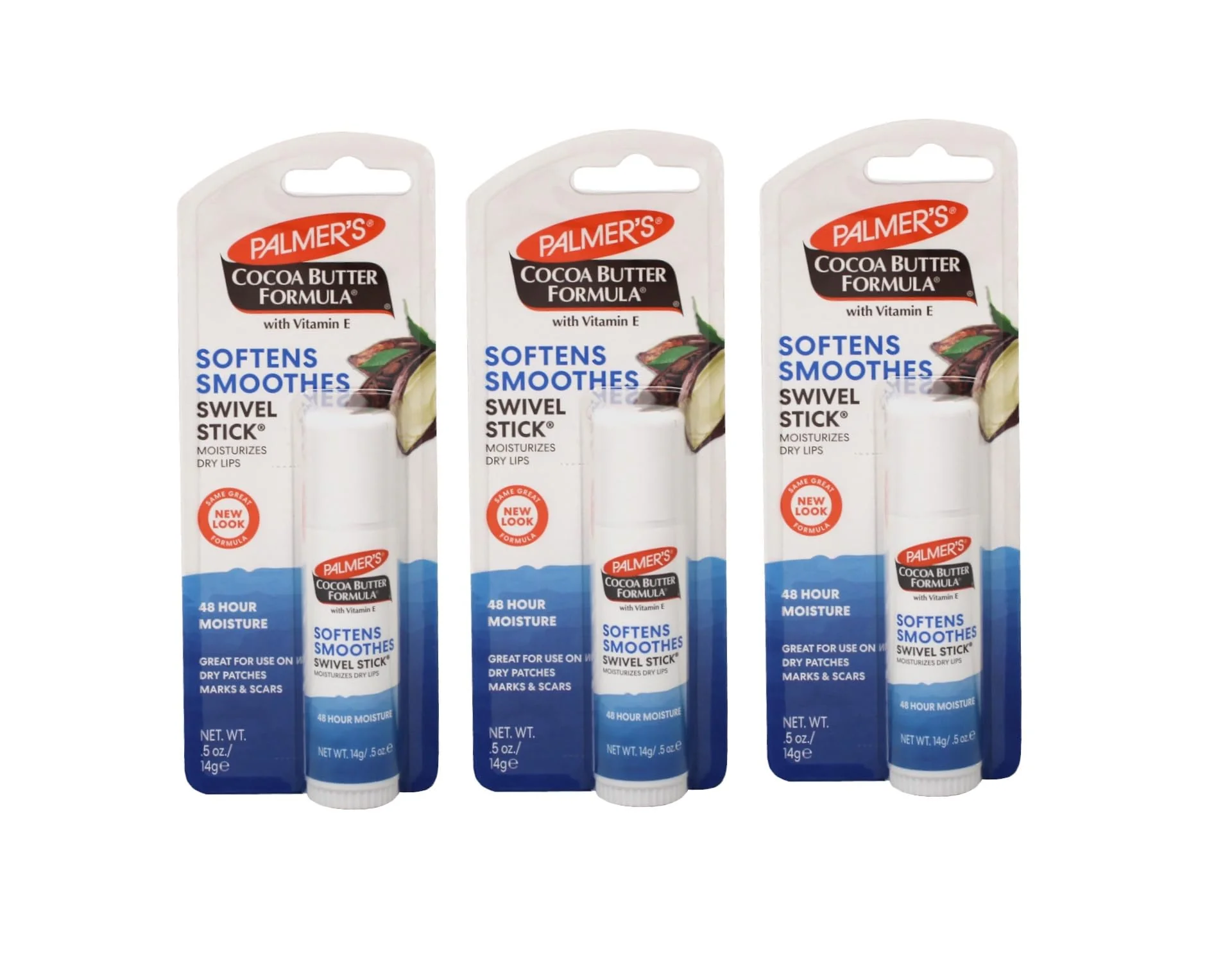 Specialty Palmer's Cocoa Butter Formula Swivel Stick 0.5 Ounce Pack of 3 Authentic