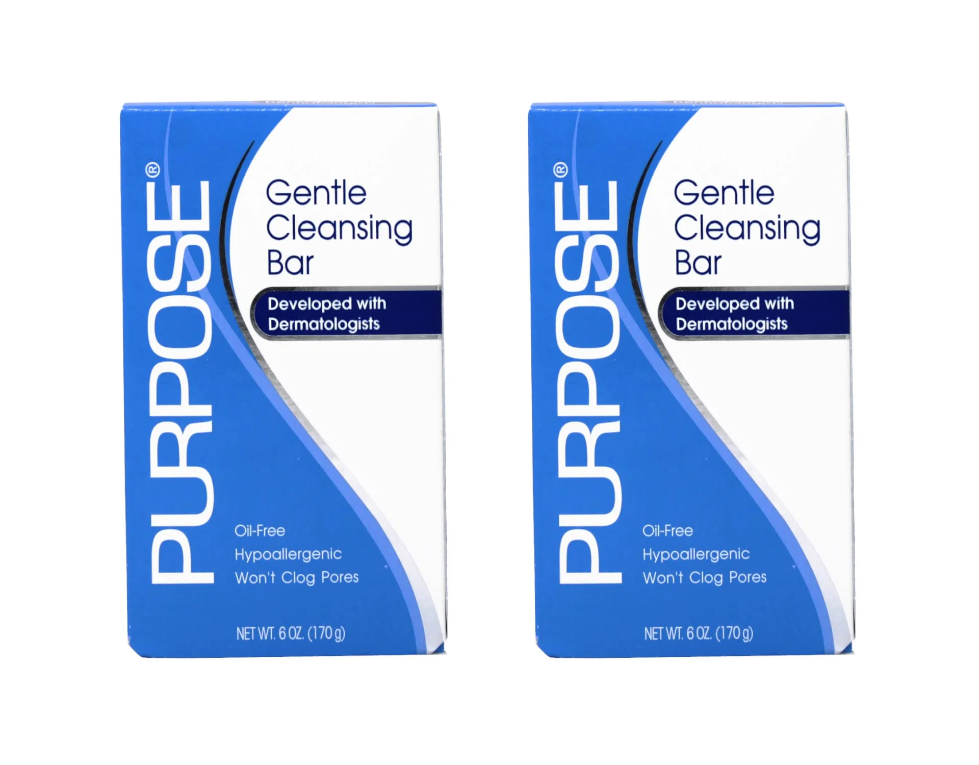 Healthy PURPOSE Gentle Cleansing Bar Gentle As Water All Skin Types For Sensitive Dry Skin Oil- Hypoallergenic Sulfate- 6 oz Bar Pack of 2 Safe