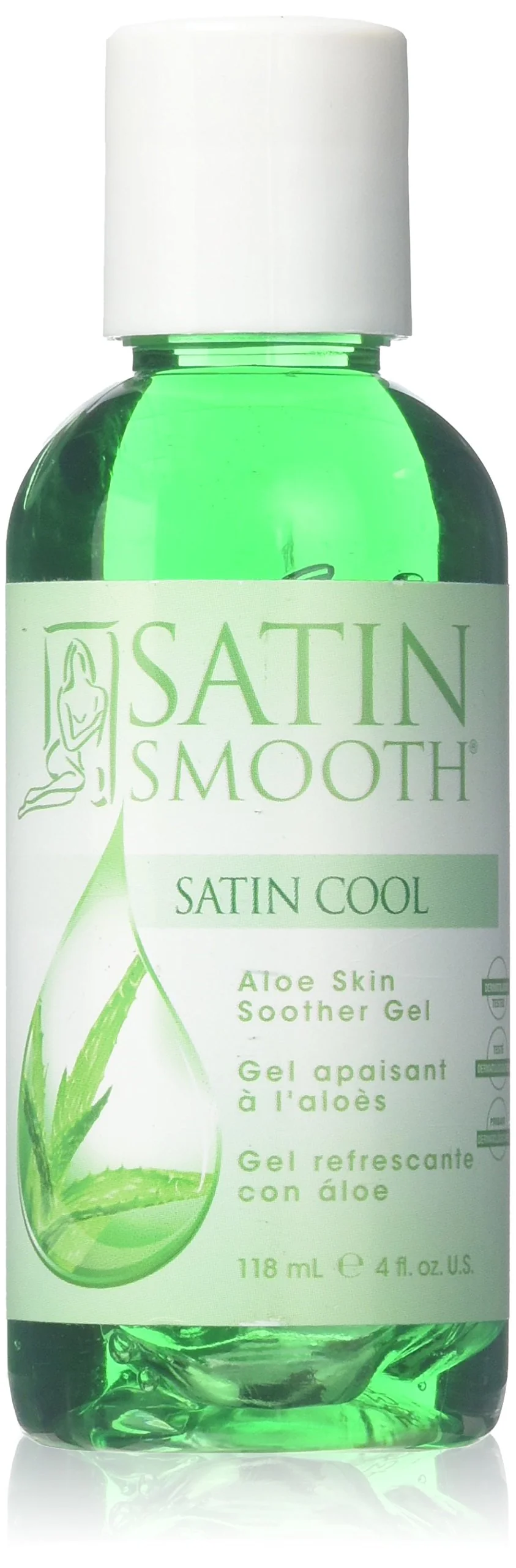 Fashionable SATIN SMOOTH Cool Aloe Vera Skin Soother 4.0 Ounce 4 Fl Ounce Safe