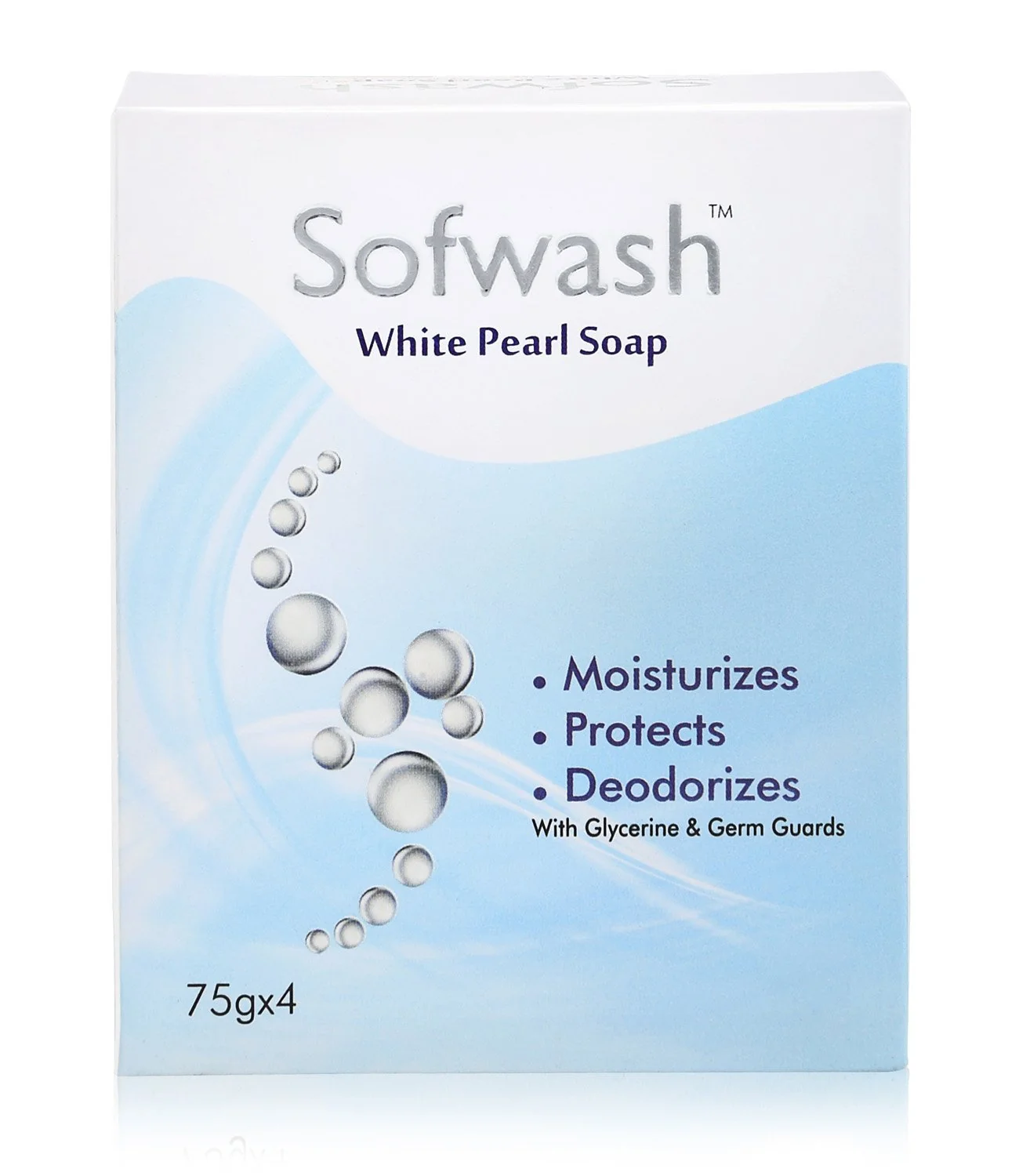 Trendy Modicare Sofwash White Pearl Soap Pack of 4 Functional