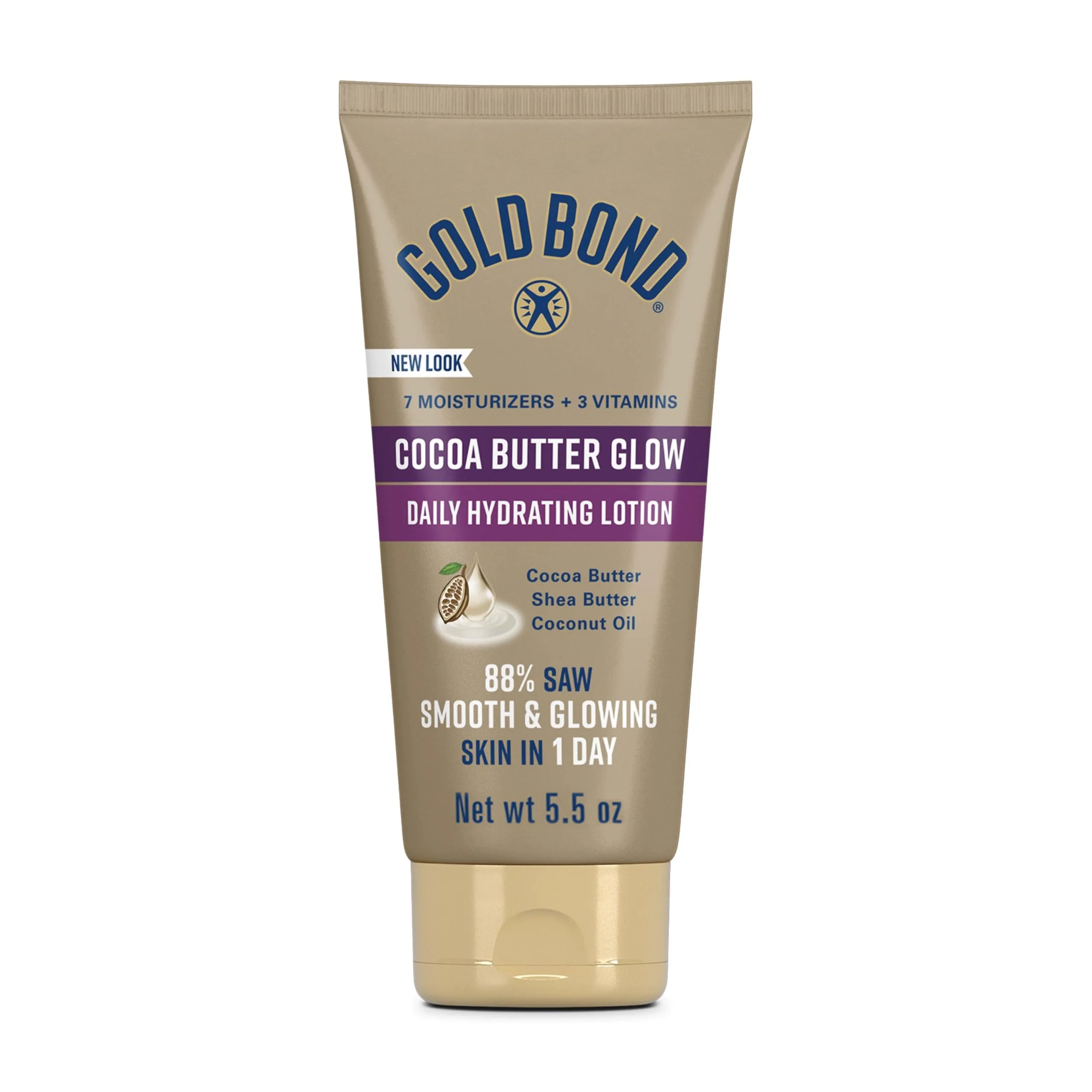 Green Gold Bond Cocoa Butter Glow Daily Hydrating Lotion with Shea Butter Cocoa Butter Coconut Oil Exfoliating Moisturizer for Dry Skin 5.5 oz. Specialty