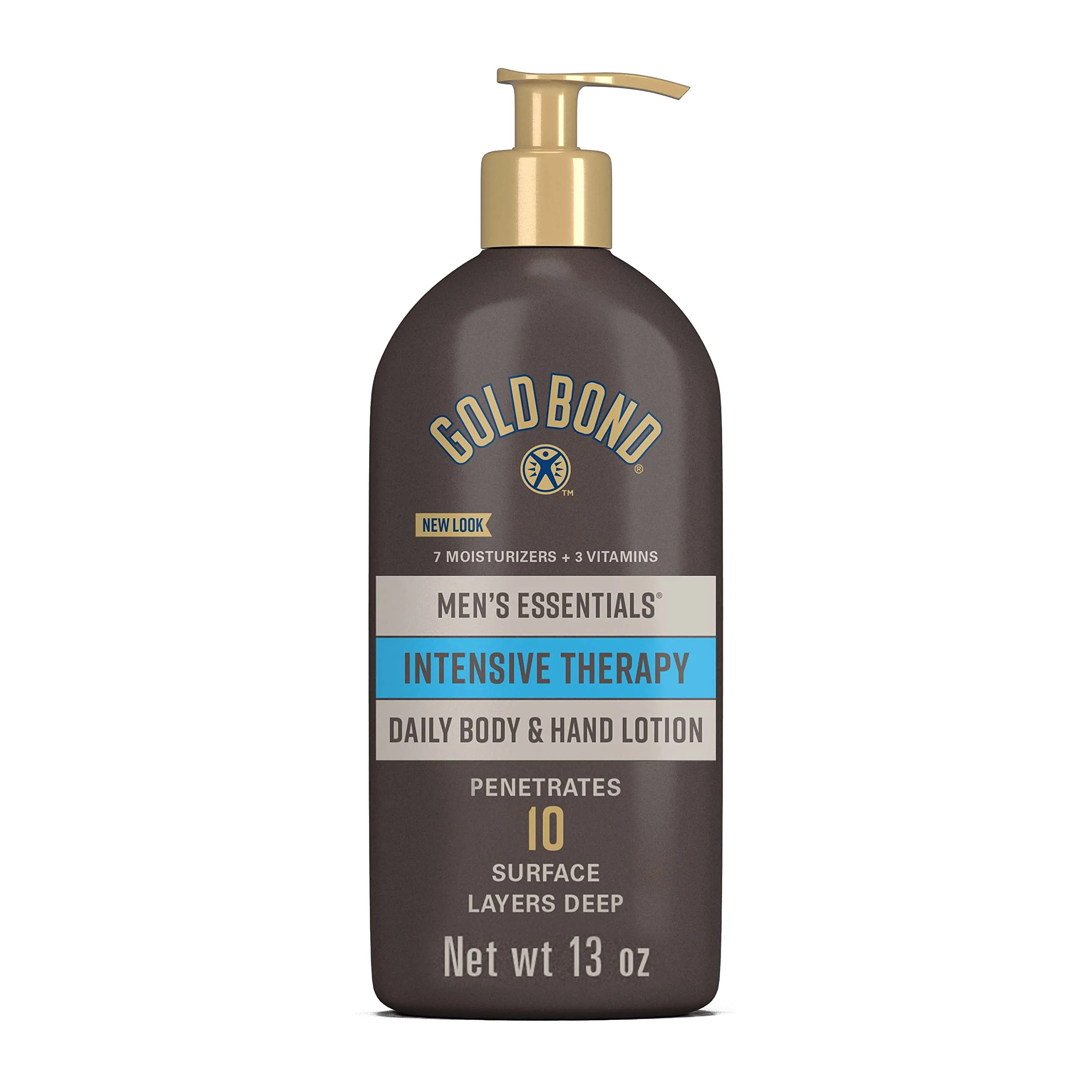Sophisticated Gold Bond Men's Essentials Intensive Therapy Lotion 13 oz. Daily Body Hand Lotion With Aloe Selected
