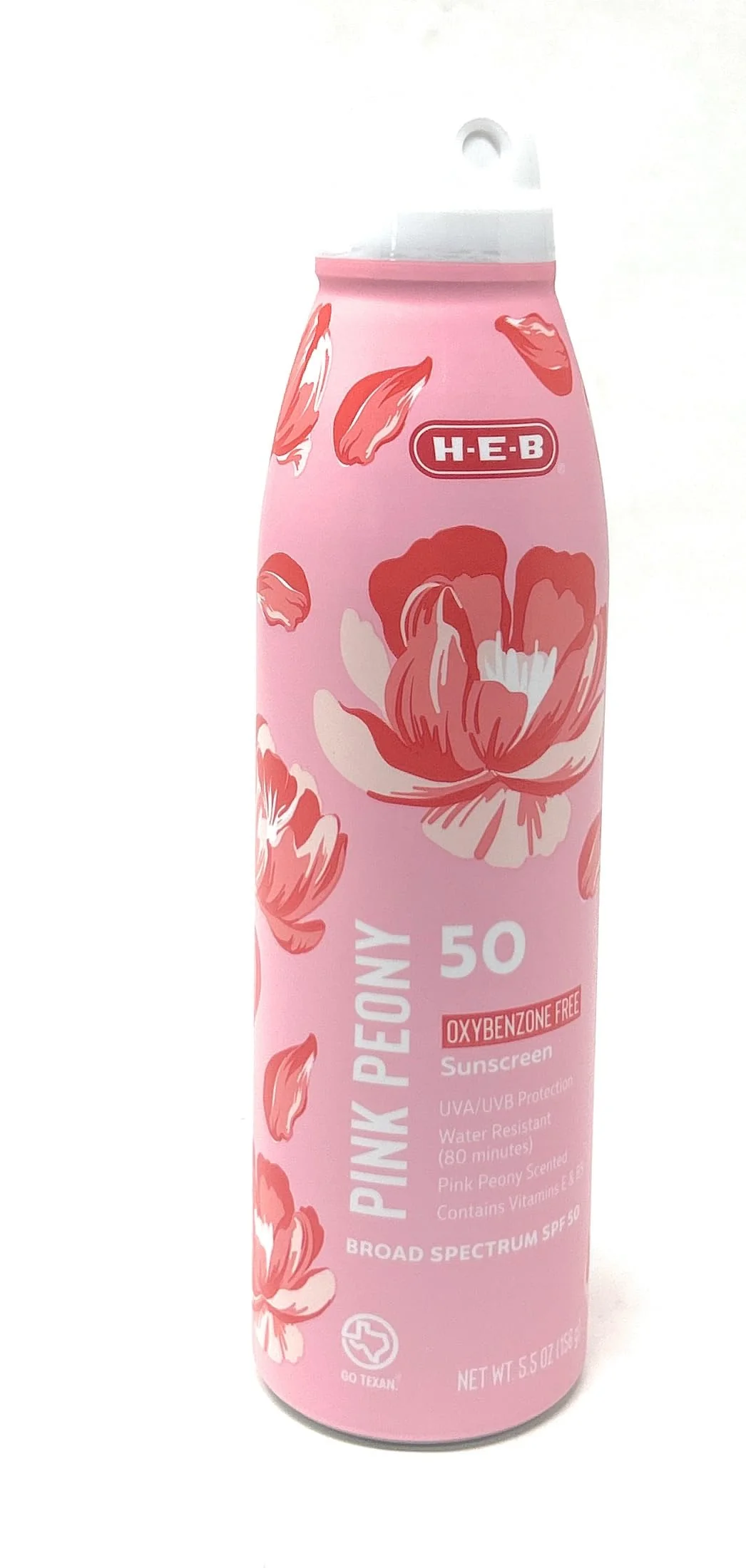 Outstanding H-E-B Pink Peony Flower Scented Sunscreen Spray - SPF 50-5.5oz bottle User-Friendly