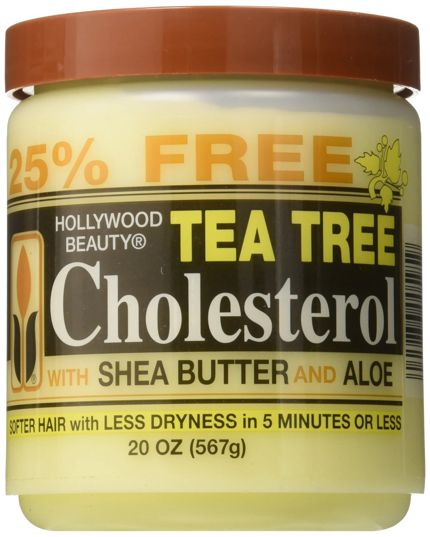 Traditional Hollywood Beauty Tea Tree Cholesterol With Shea Butter Aloe Green 20 Oz Smooth