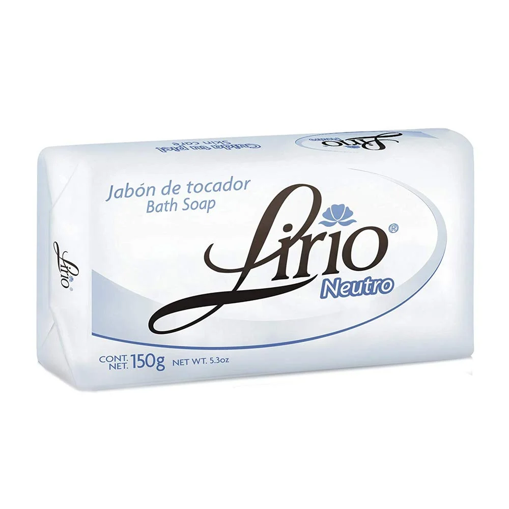 Green Jabon Neutro Neutral Soap Lirio for Facial Use with Crema la Milagrosa and Tia Mana Pack of 1 Practical