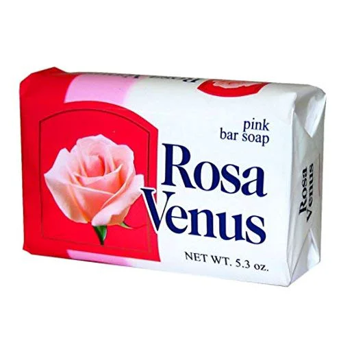 Exclusive Jabon Rosa Venus Clasico 150 g 5.29 oz Soap Bar Classic Bathing Natural Mexican smooth soothing gentle scent foaming shower and bath hand choose Selected