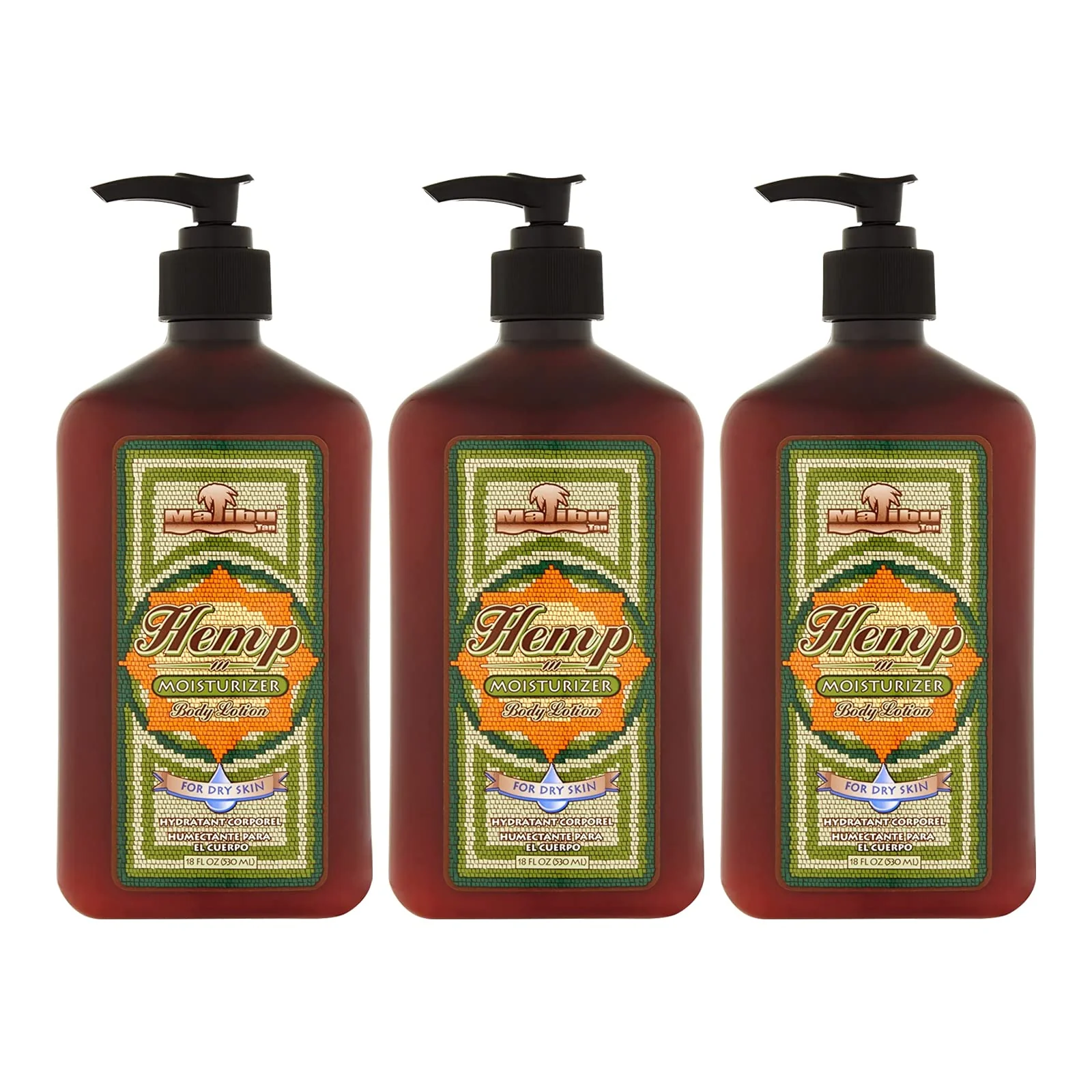 First-Class Malibu Tan For Dry Skin Hemp Body Lotion 18 fl oz 3 Pack High-Performance