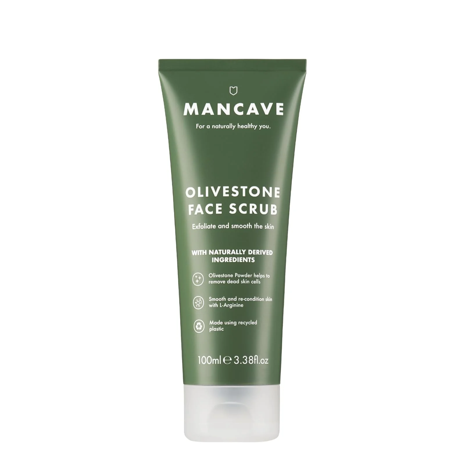 Solid ManCave Natural Olivestone Face Scrub 100ml Official