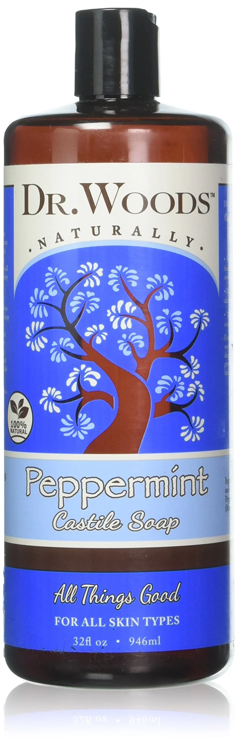 Healthy Dr. Woods Organic Castile Soap Peppermint 32 Fluid Ounce - 4 Pack Reliable