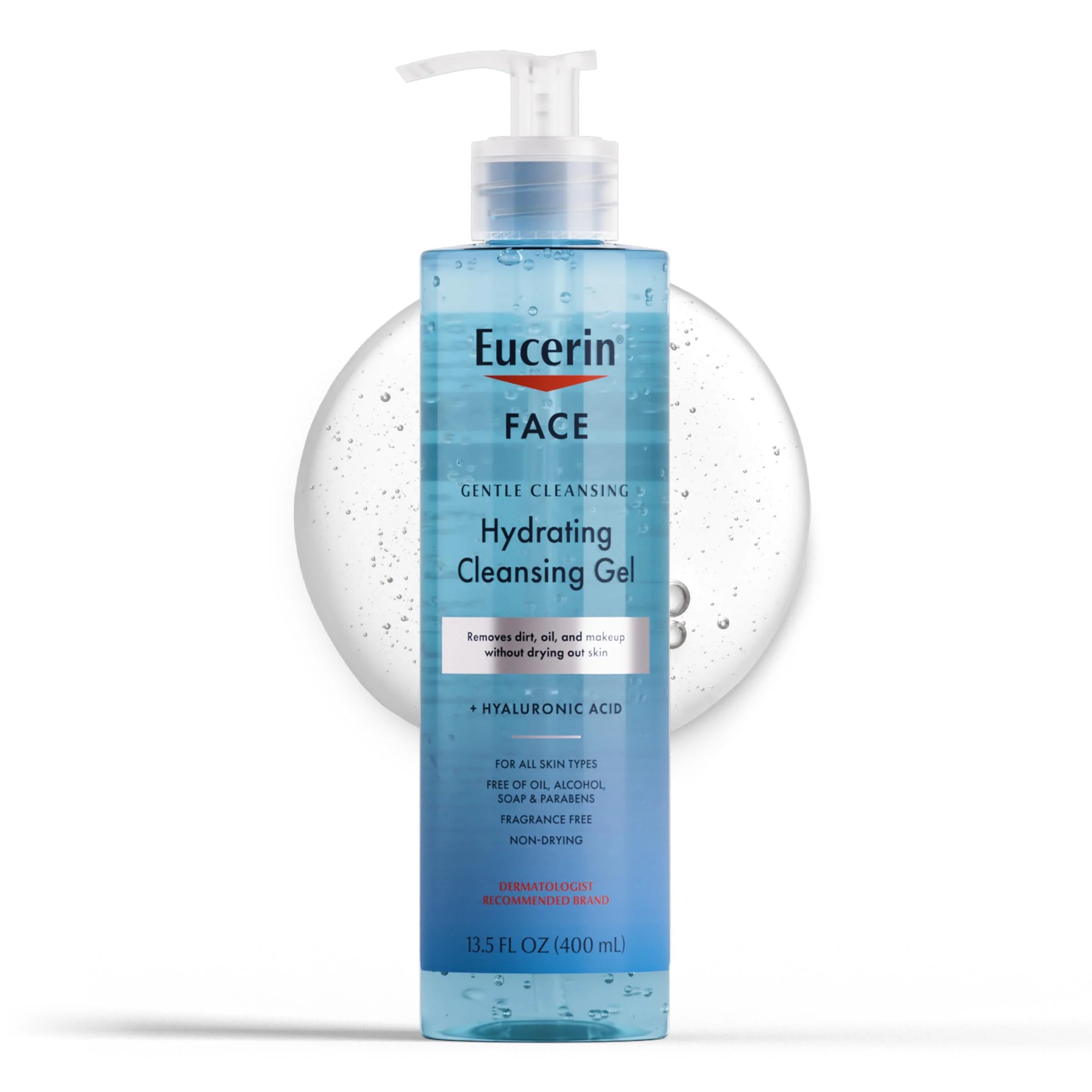 Premium Material Eucerin Gentle Cleansing Hydrating Gel Cleanser 13.5 Fl Oz Bottle Original