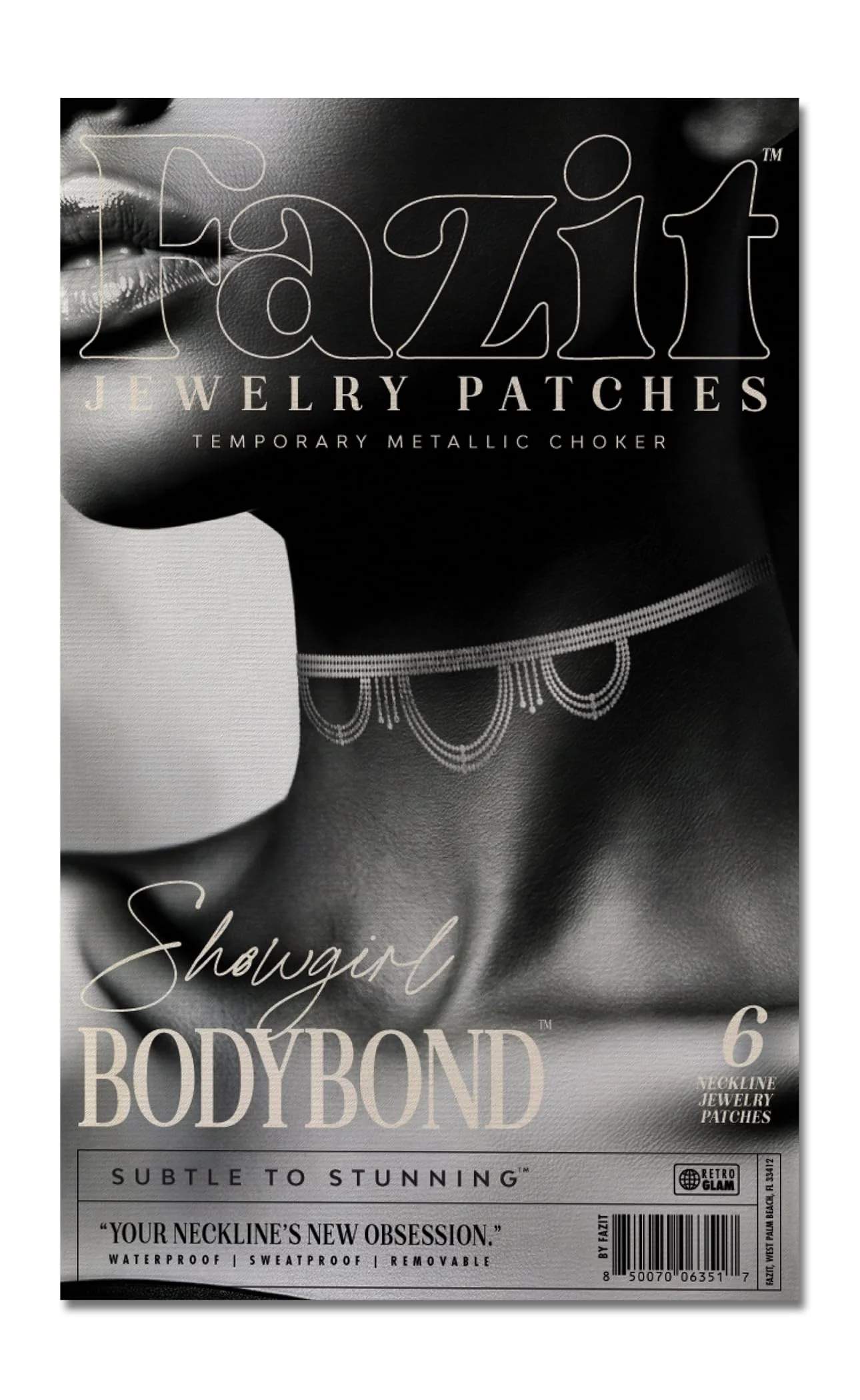 Fast Fazit Makeup Patches - Showgirl Bodybond - Glow Up Make-Up Patches - Cute Glitter Makeup Accessories for Women - Cosmetic Body Glitter Innovative