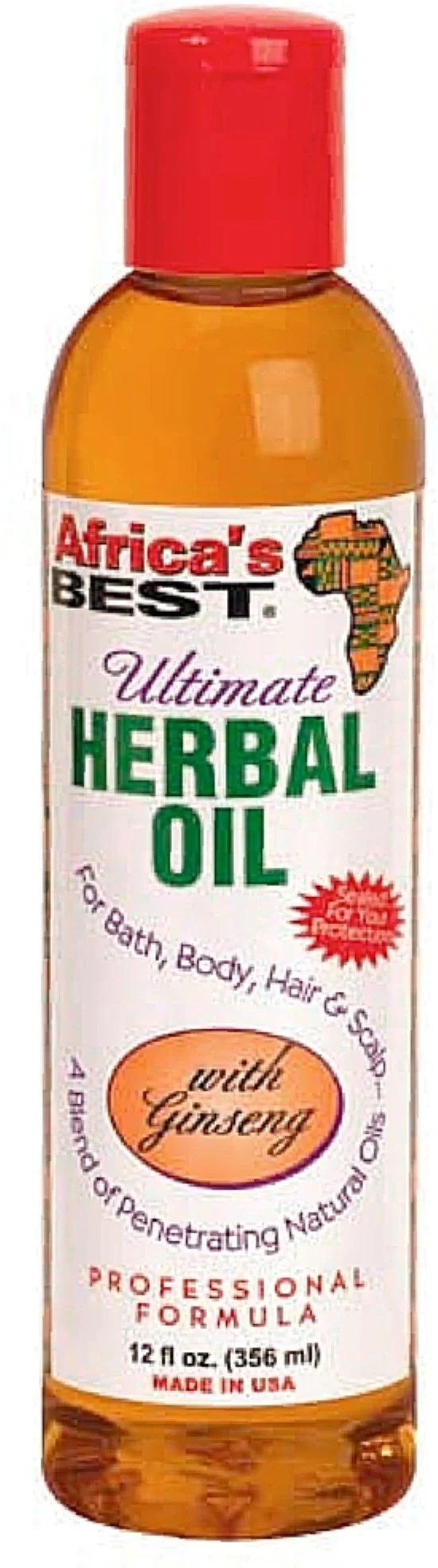 Quality Africa's Herbal Oil with Ginseng 12 oz Pack of 8 Refined