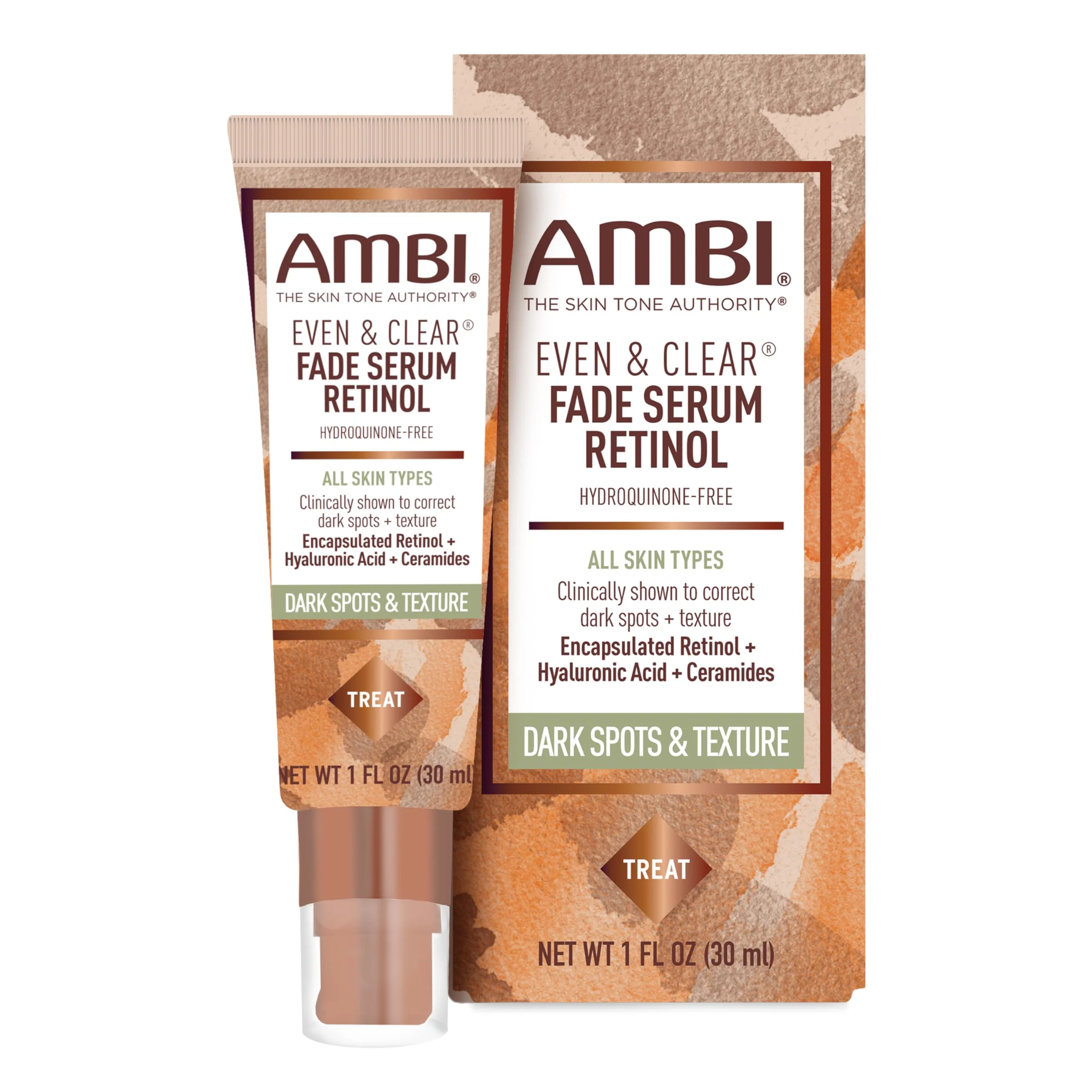 Consistent Ambi Even Clear Fade Serum Hyperpigmentation Treatment Hydroquinone- Dark Spot Corrector Results In As Little As 4 Weeks Retinol Fast