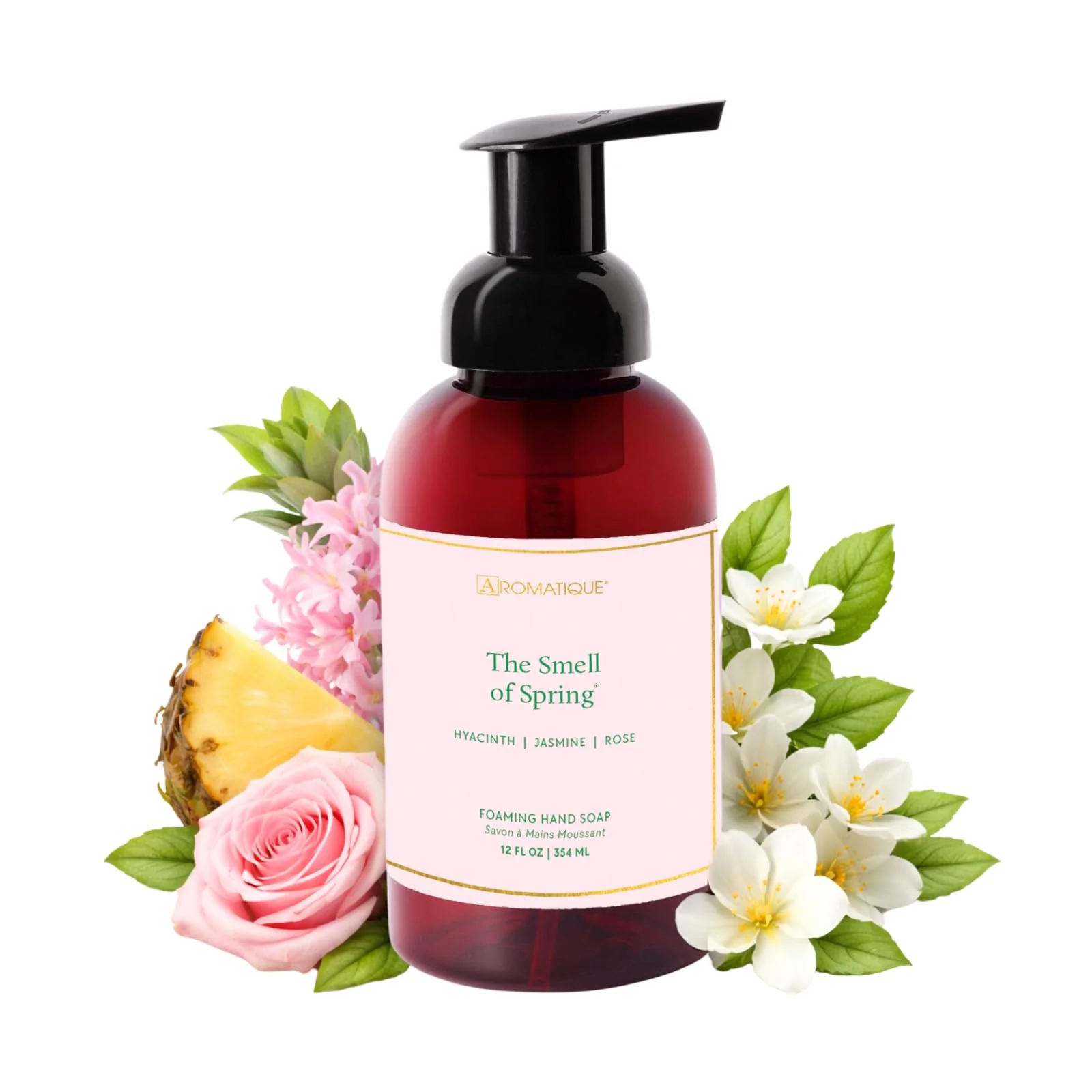 Responsible Aromatique The Smell of Spring Foaming Hand Soap Floral Moisturizing Luxury Hand Wash With Aloe Notes of Pineapple Green Hyacinth Jasmine Rose Fine Crafted
