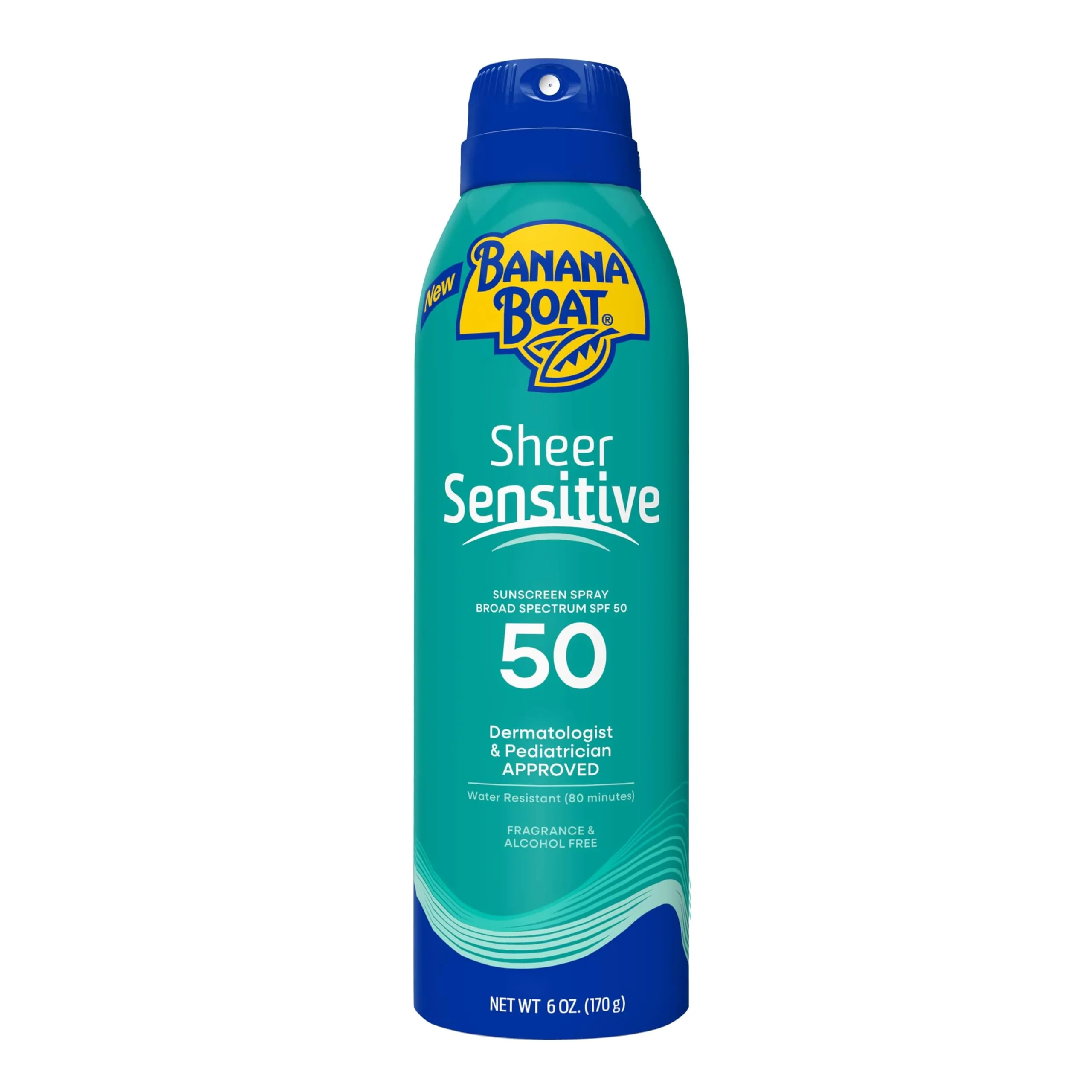 Modern Banana Boat Sheer Sensitive Body Spray SPF 50 6oz Safe