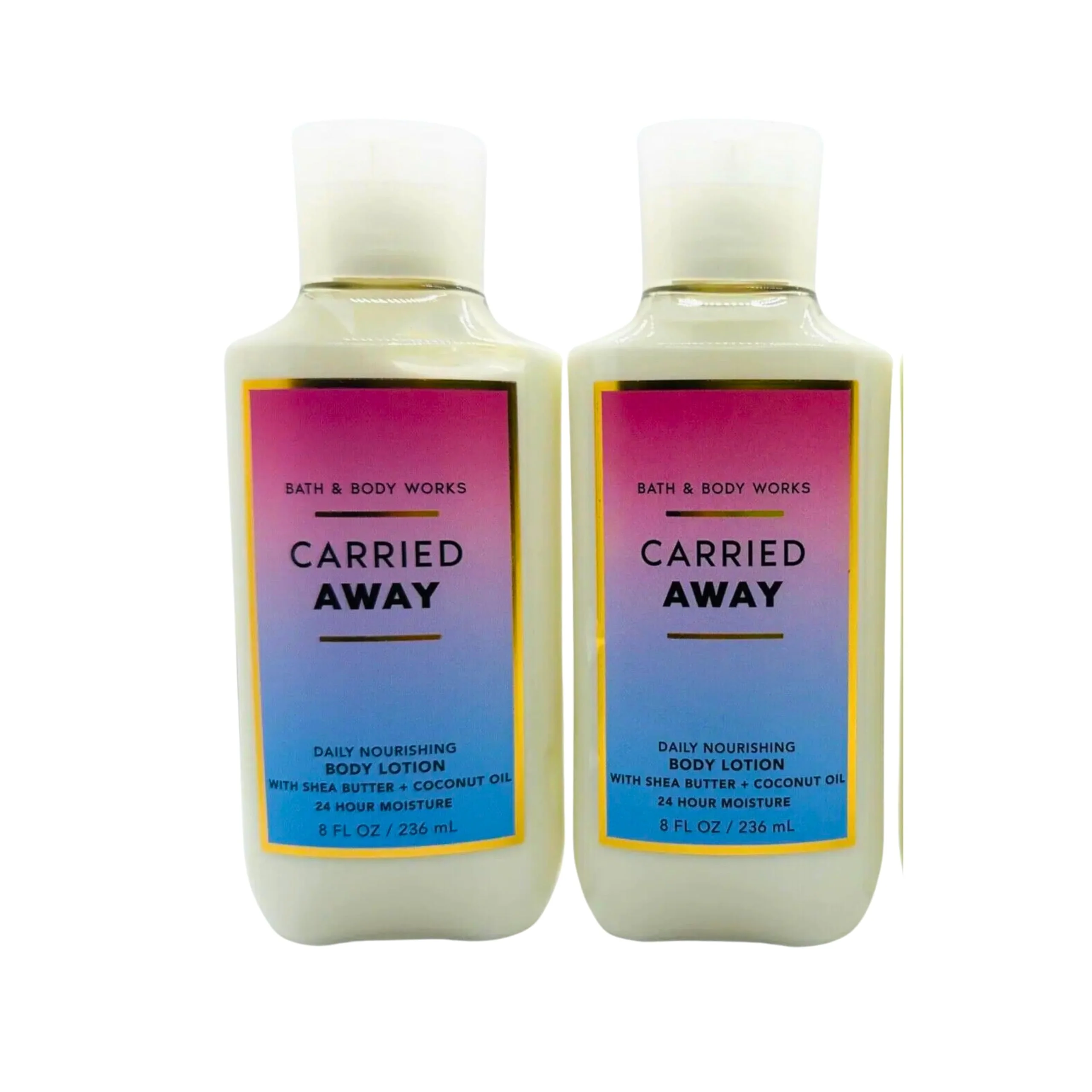 High-End Bath Body Works Daily Nourishing Body Lotion Set of 2 8oz Each Carried Away Exceptional