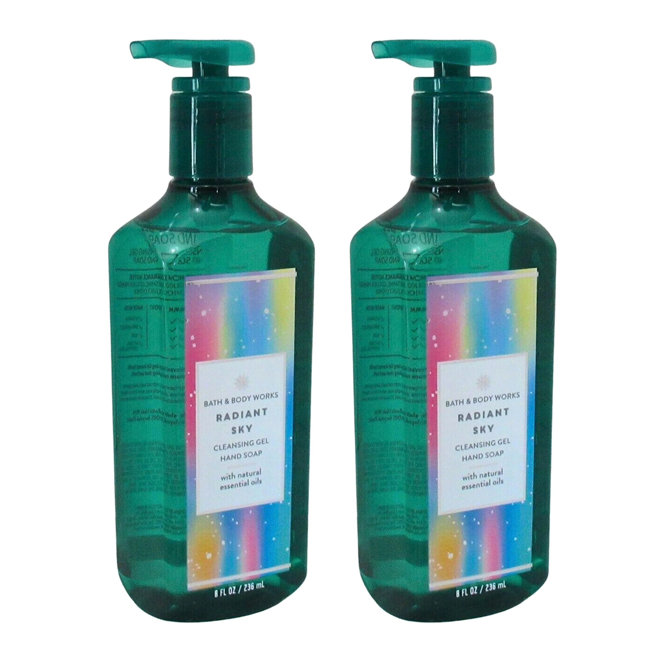 Exclusive Bath Body Works Gel Hand Soap 2-Pack 8oz 236mL Each Radiant Sky Quality