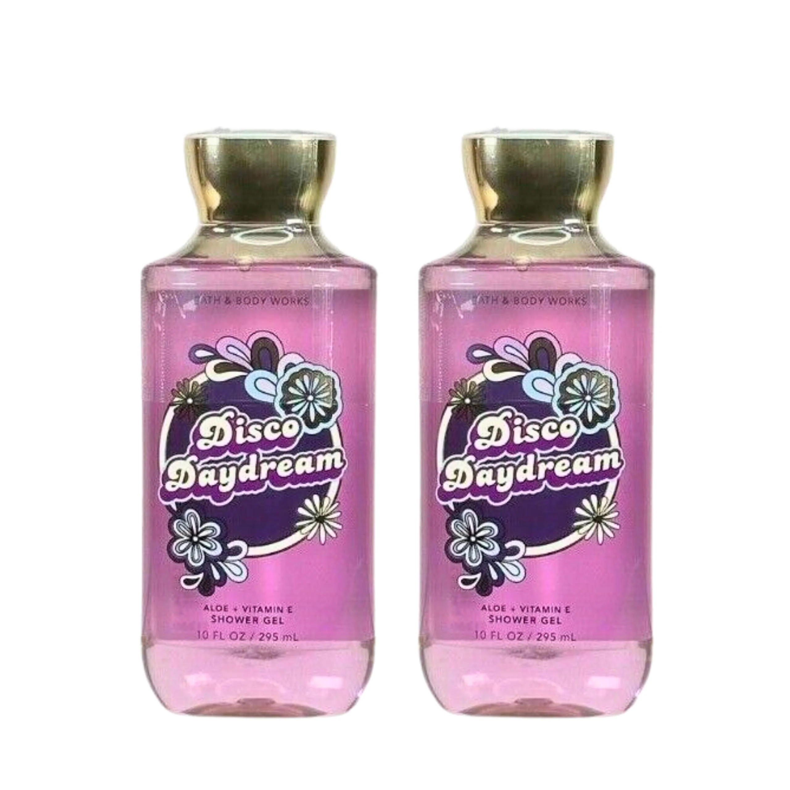 Minimalist Bath Body Works Shower Gel Gift Set of 2 10oz Each Disco Daydream Safe