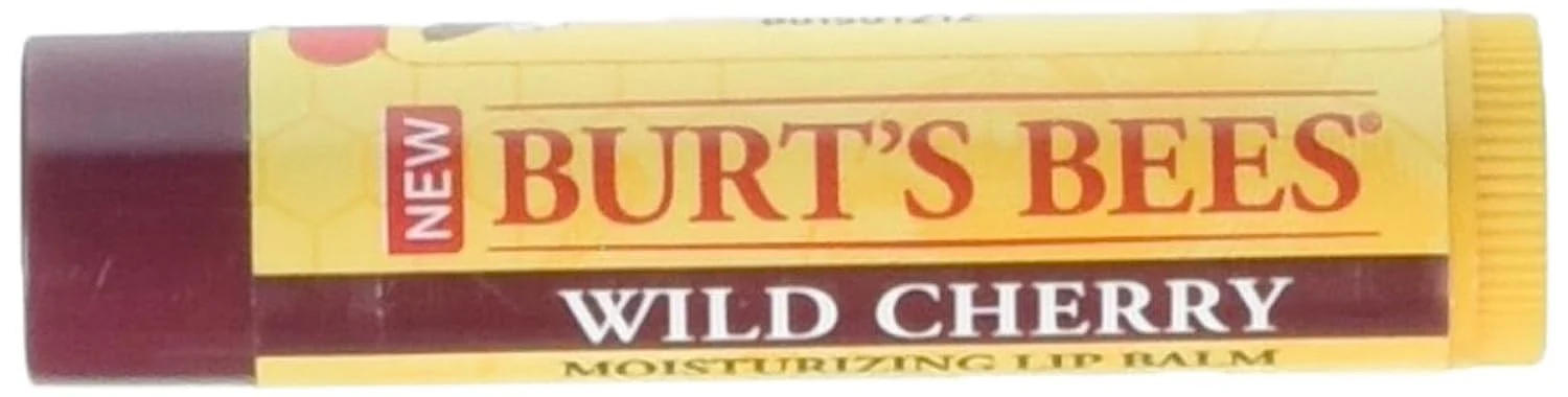 Organic Burt's Bees Lip Balm Wild Cherry -0.15 oz 2 Pack Functional
