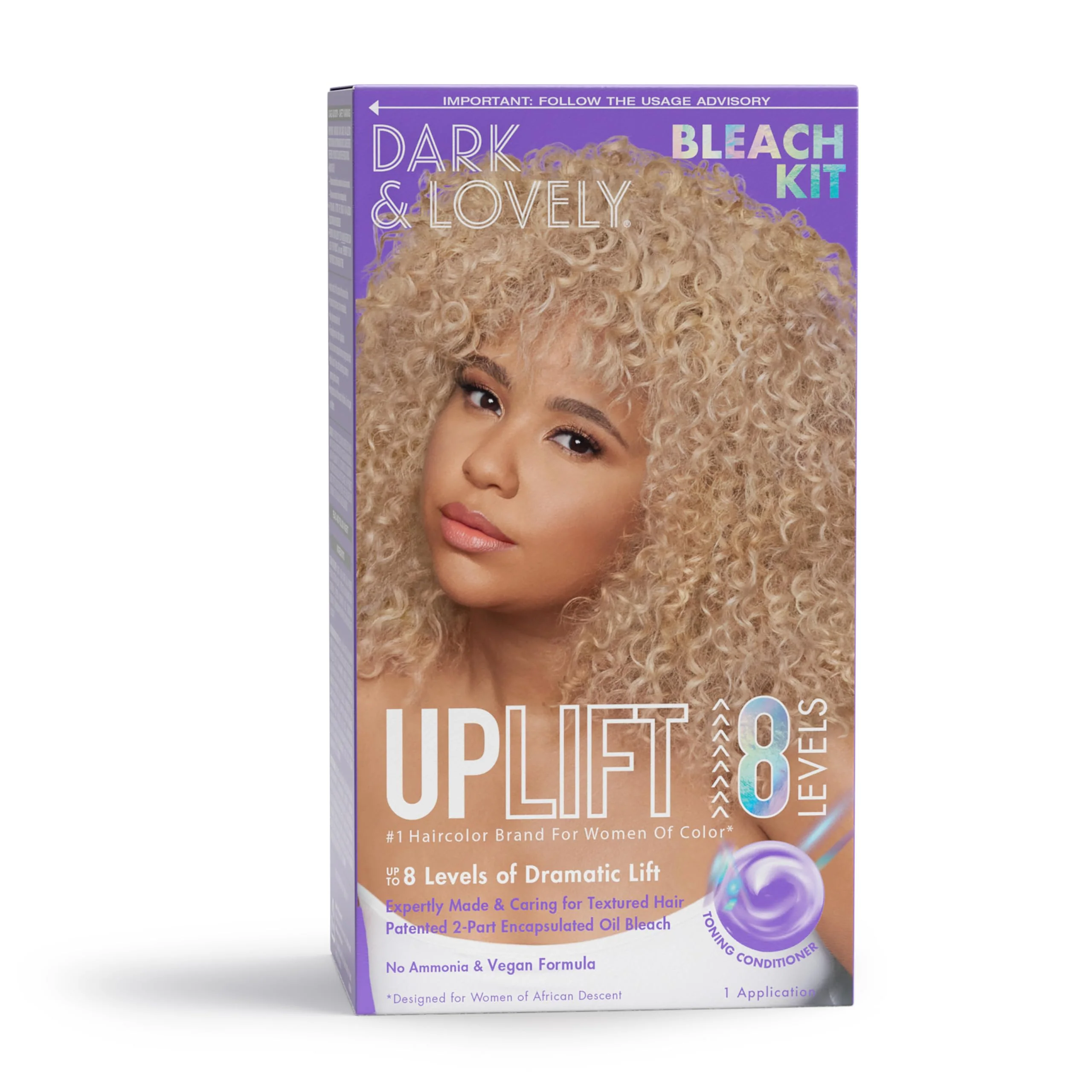 Durable SoftSheen-Carson Interbeauty Dark and Lovely® Uplift Bleaching Kit with Powder Developer and Toner for Blonde Hair World-Class