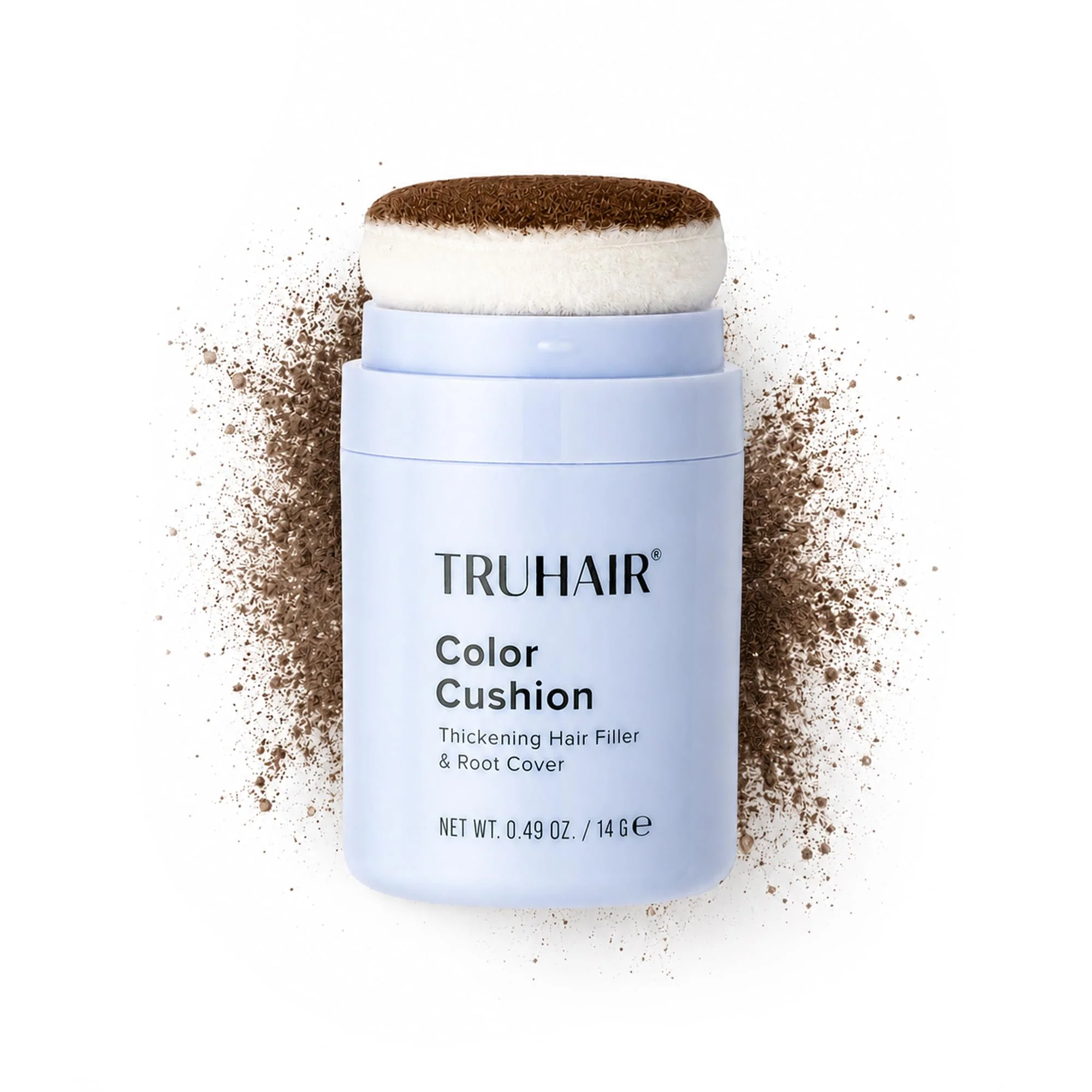 Proven TRUHAIR Color Cushion Thickening Hair Filler Root Cover Up Powder - Oil Absorbing Hair Fibers for Thinning Hair - Instant Volume Gray Coverage Genuine