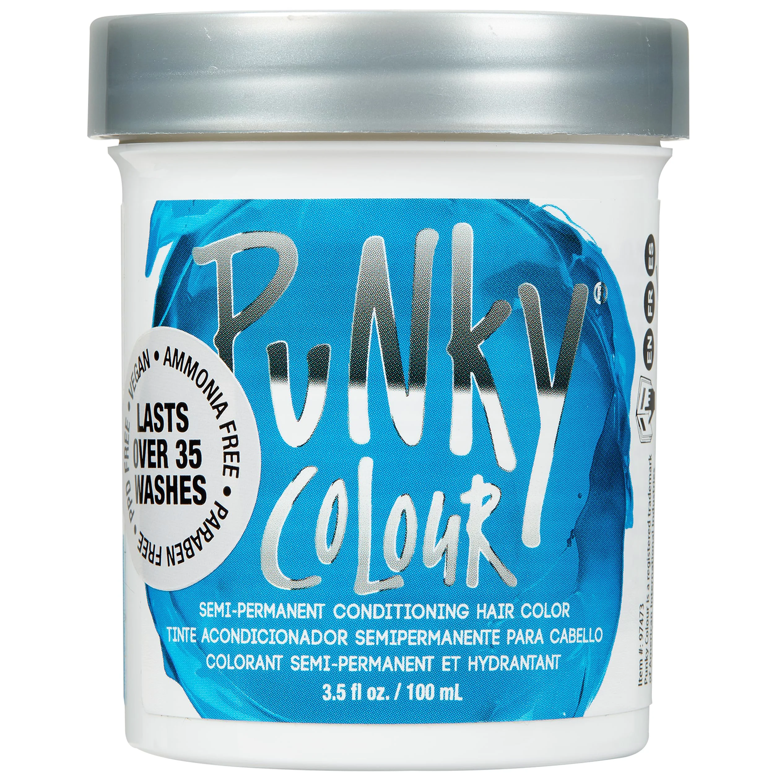Dependable Punky Colour Semi Permanent Hair Color - Conditioning Blue Hair Dye for Vibrant Blue Hairs Vegan Cruelty- Lasts up to 35 Washes 3.5 oz Genuine