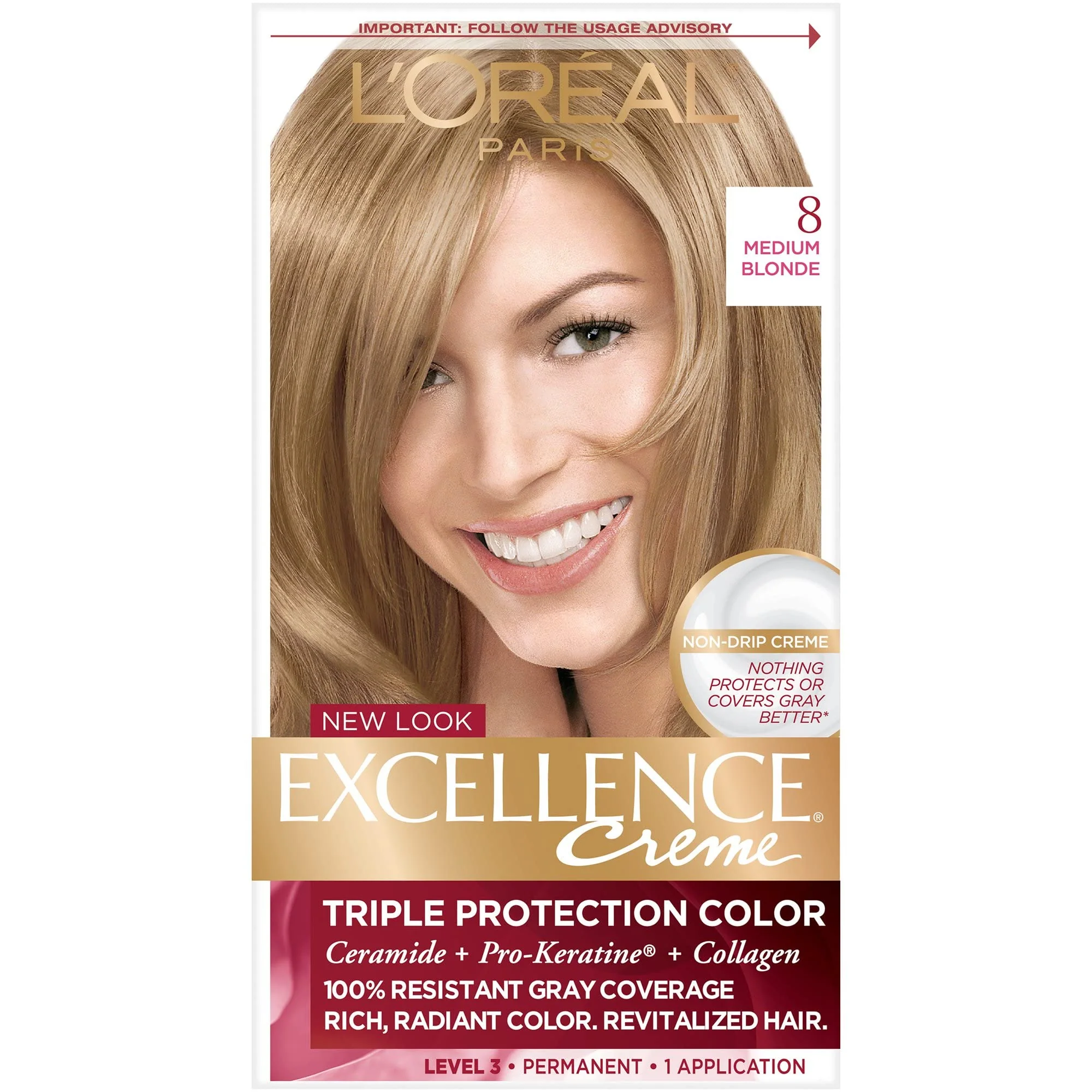 Unique L O ParisExcellence 8-Medium Blonde Kit 4-Pack Soft
