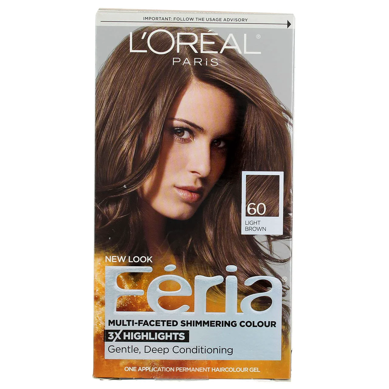 Superior L'O Paris Feria Permanent Haircolour Gel Light Brown 60 Natural Convenient