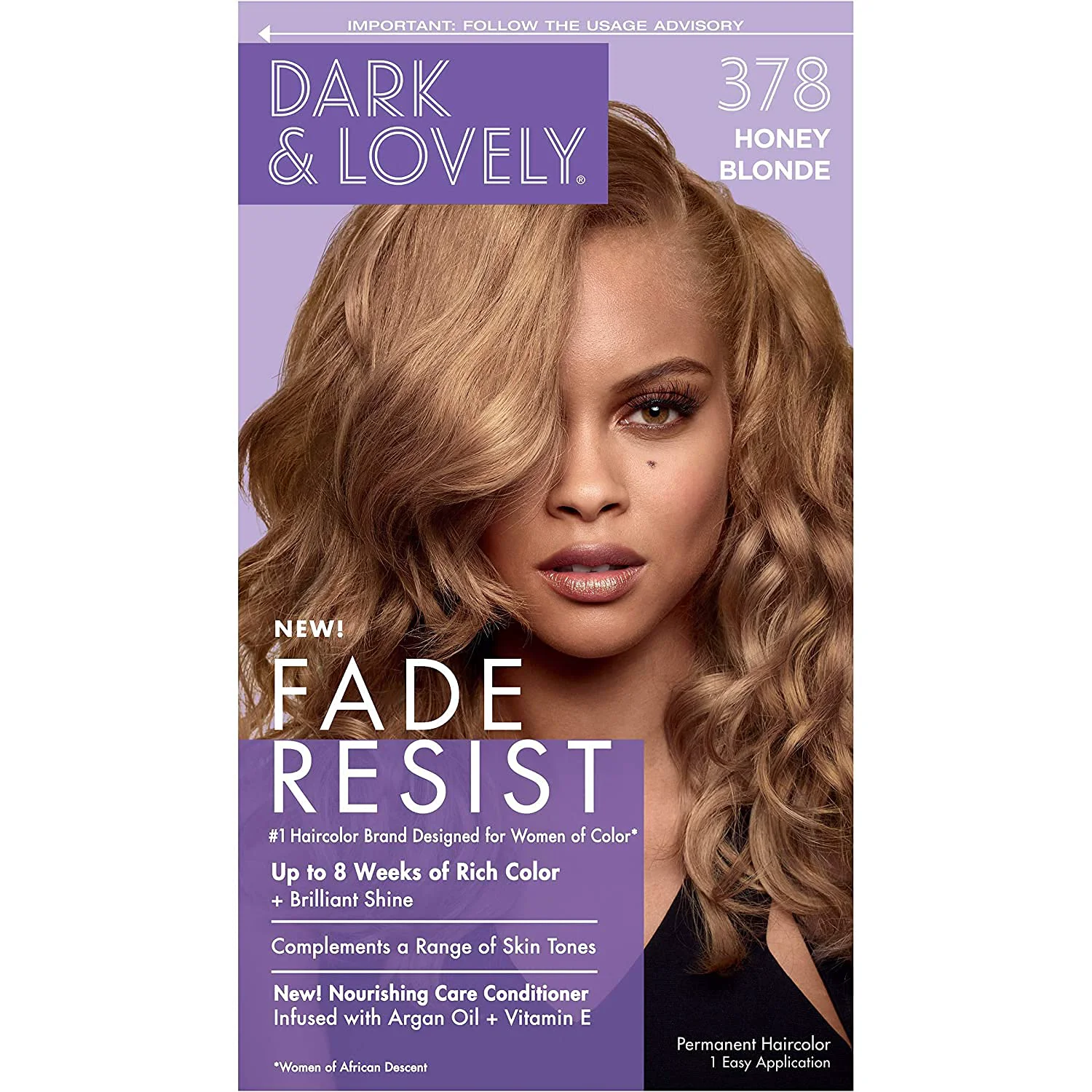 Selected Dark and Lovely Fade Resist Hair Colour 378 Honey Blonde Convenient
