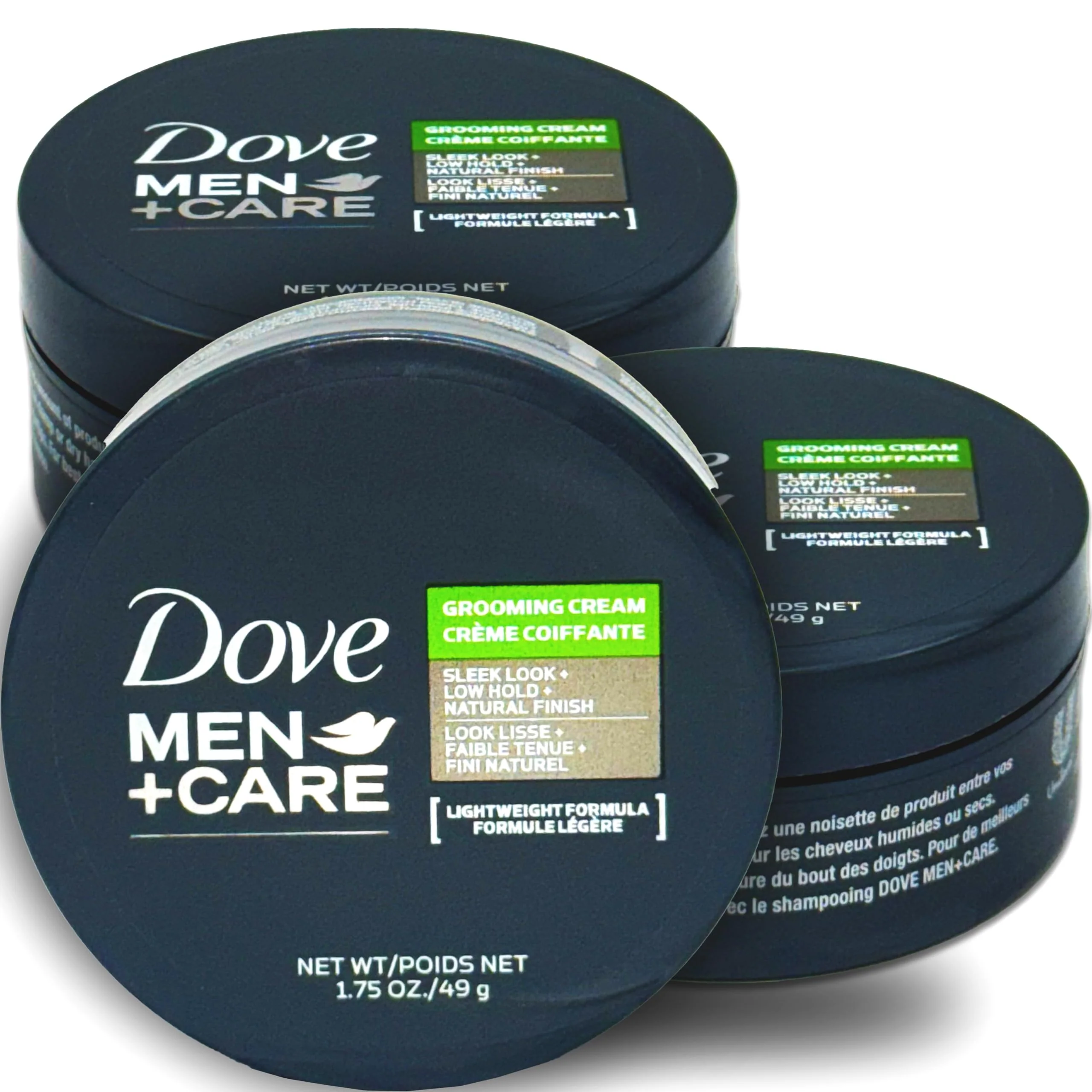 Contemporary Dove Men Care Grooming Cream 3 Pack Hair Styling Cream for Men Lightweight Formula Defines and Conditions with Low Hold for Easy Styling Easy-to-Use