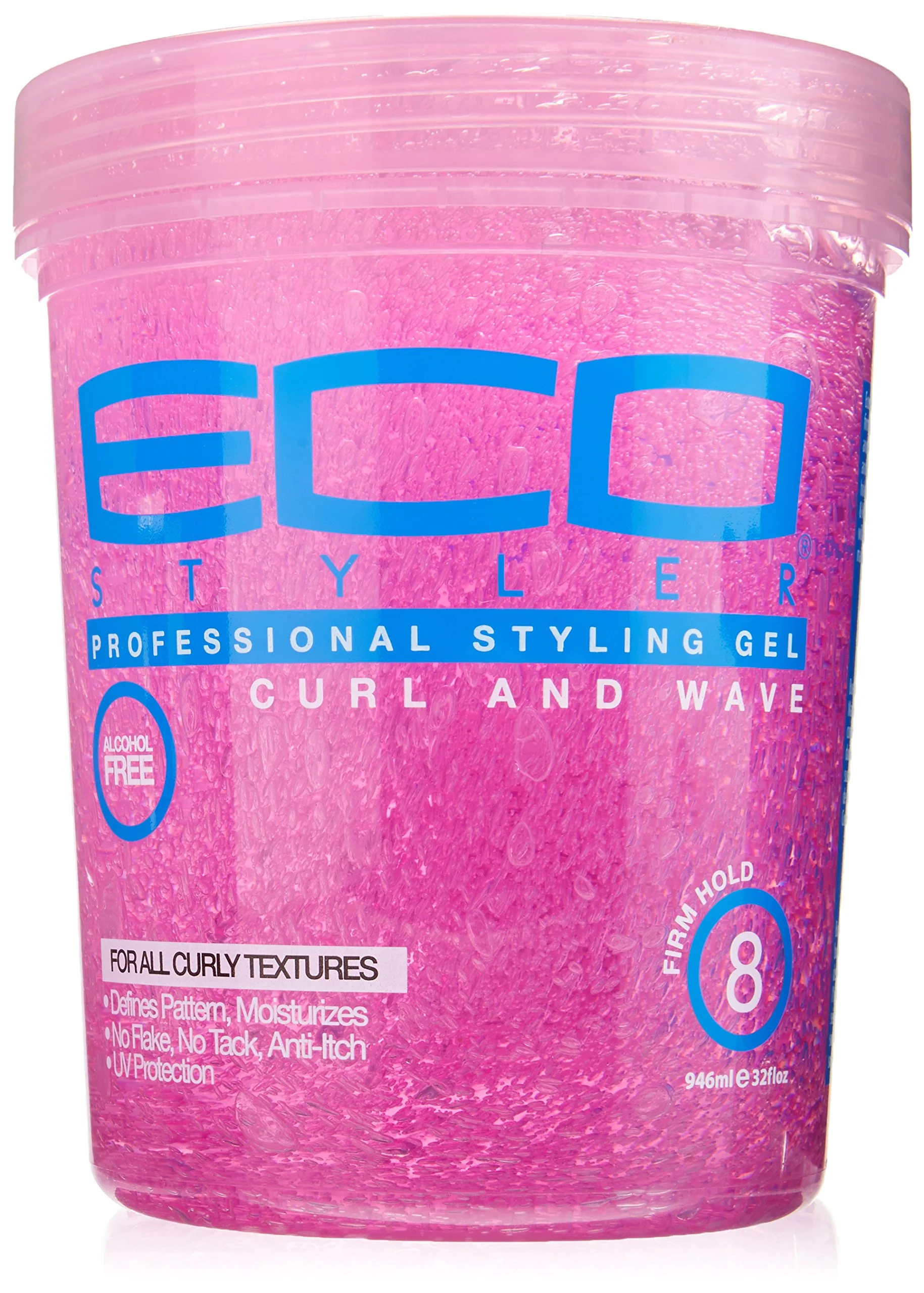 Durable Ecoco Eco Style Hair Gel - Curl And Wave - Anti-Itch Alcohol- Formula - Hold For Angled Or Tapered Sides - I For Wavy Hair - No Official