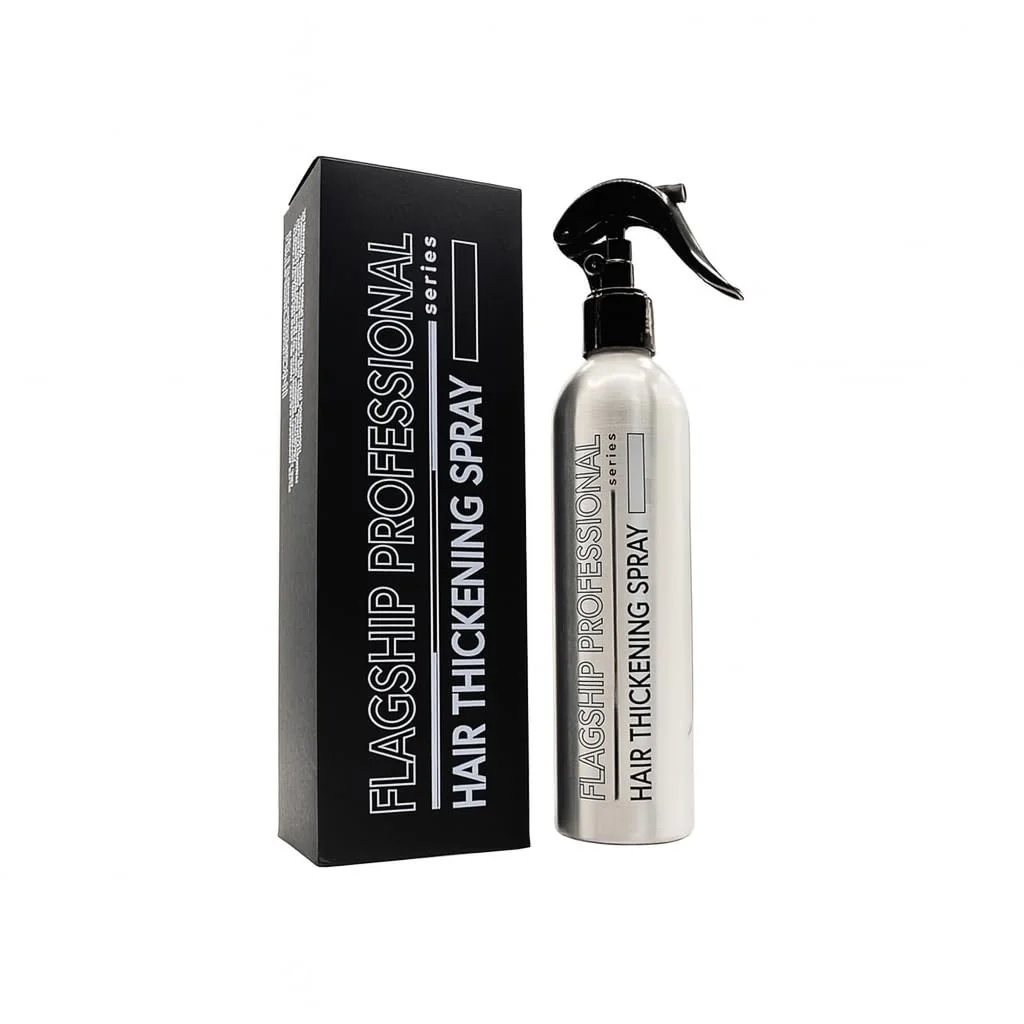Sophisticated FLAGSHIP Professional Series Hair Thickening Spray Volumizing DHT-Blocking Formula for Fuller Thicker Hair Lightweight Non-Sticky Spray Trusted