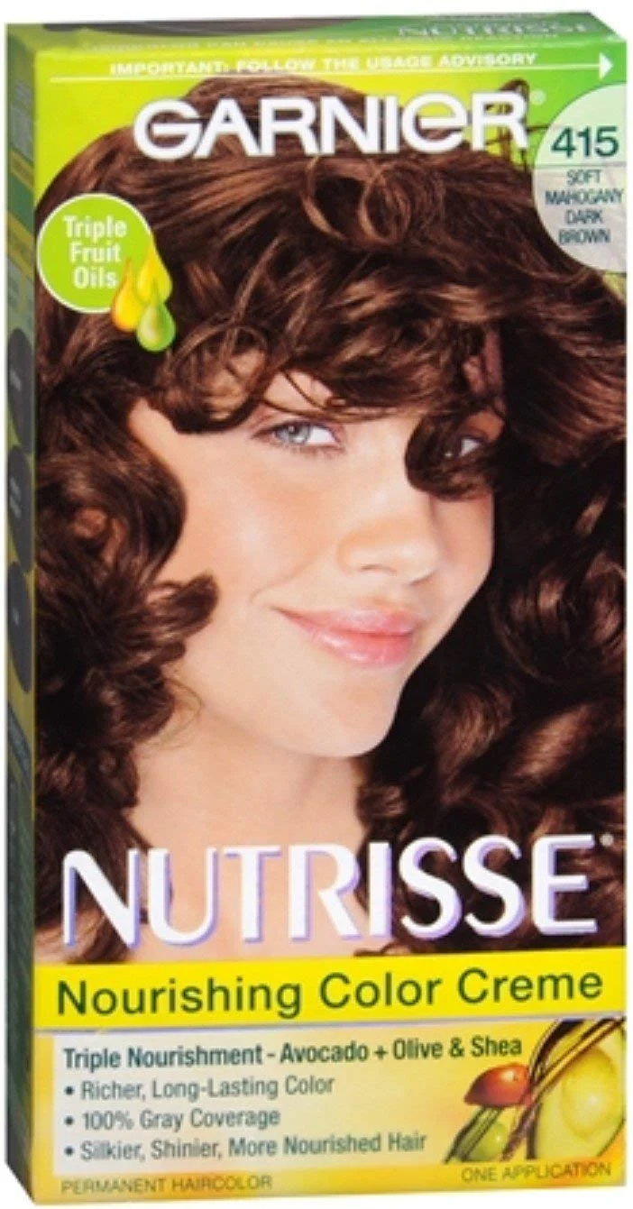 Advanced Garnier Nutrisse Haircolor - 415 Raspberry Truffle Soft Mahogany Dark Brown 1 Each Pack of 3 Unique