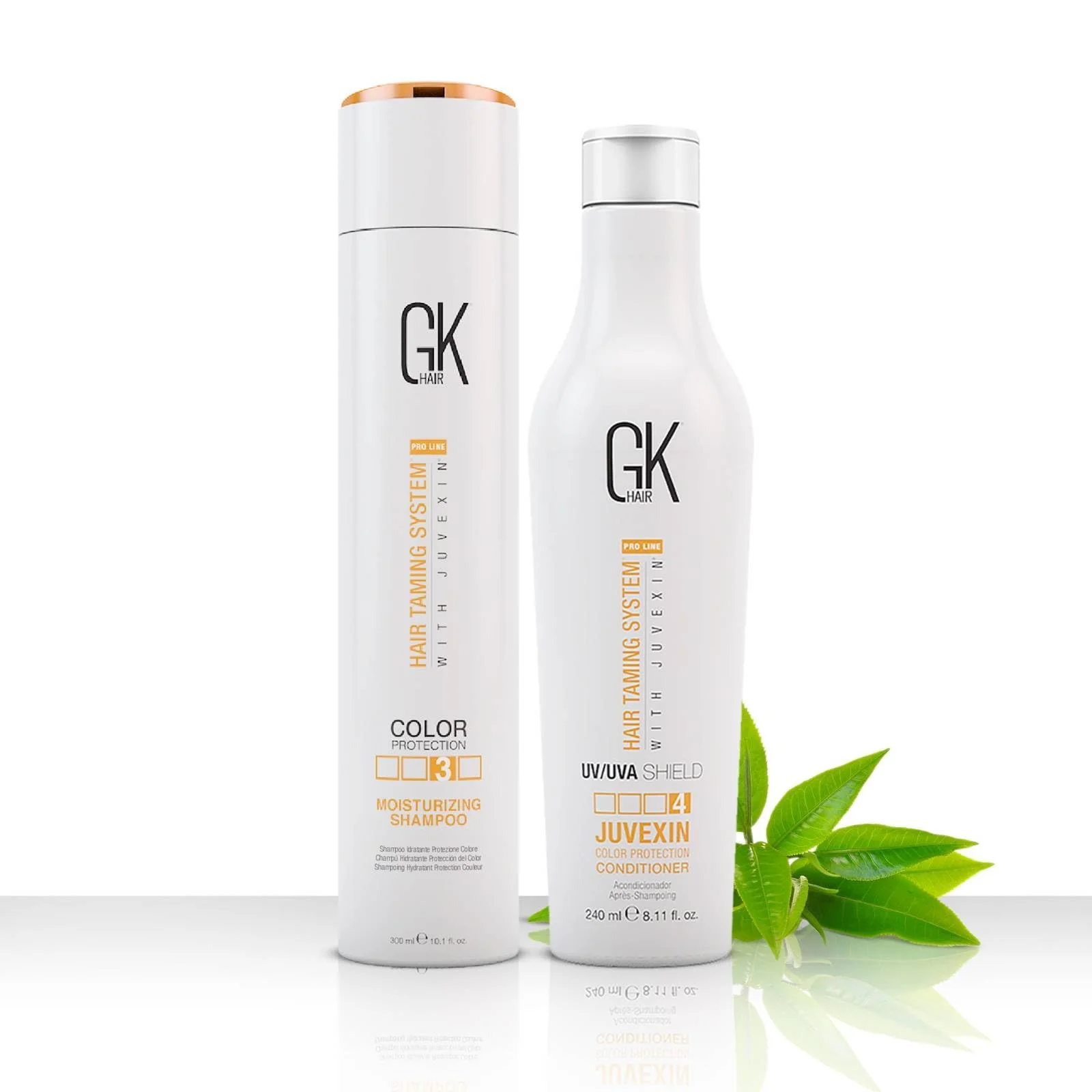 Smooth GK HAIR Color Protection Moisturizing Shampoo and Shield Conditioner Combo with no Sulfate and Paraben for Colour Treated Fizzy Oily Dry and Damaged Powerful