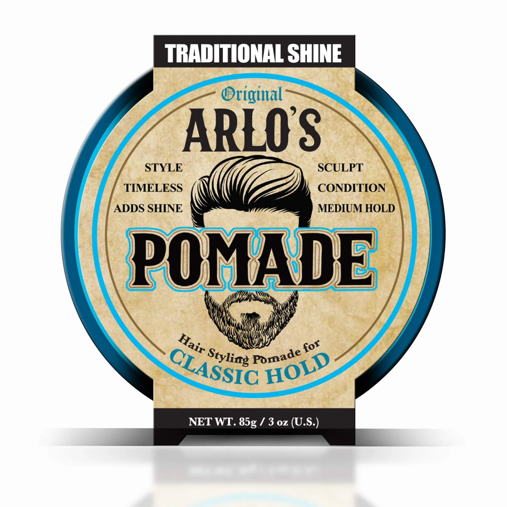 Green Arlo's Pomade - Classic 3 ounce Pure