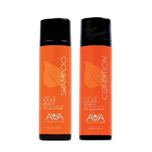 Breathable Ava Haircare - Volume Shampoo And Conditioner - Vegan Sulphate Paraben Cruelty Set of 2 8.4oz Each Natural