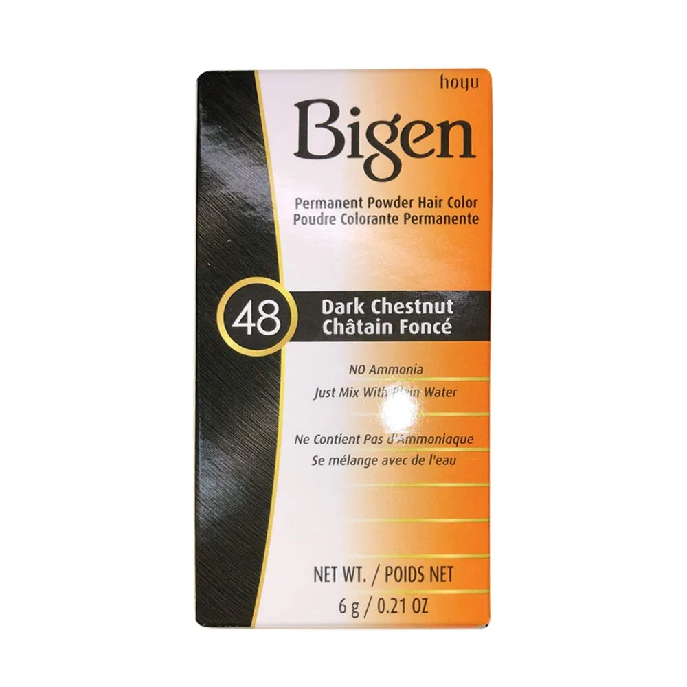 Sophisticated Bigen Permanent Powder Hair Color 48 Dark Chestnut 1 ea Pack of 9 Professional