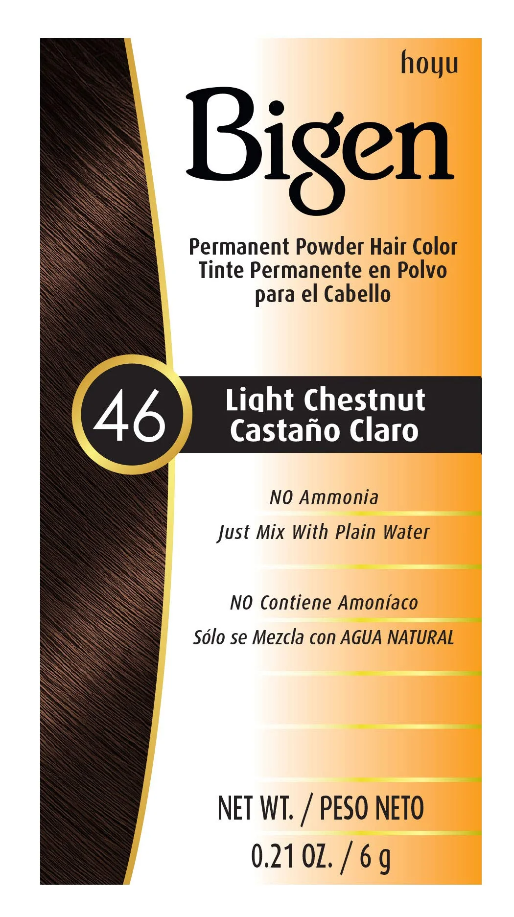 Pure Bigen Powder Hair Color 46 Light Chestnut 0.21oz 3 Pack Reliable