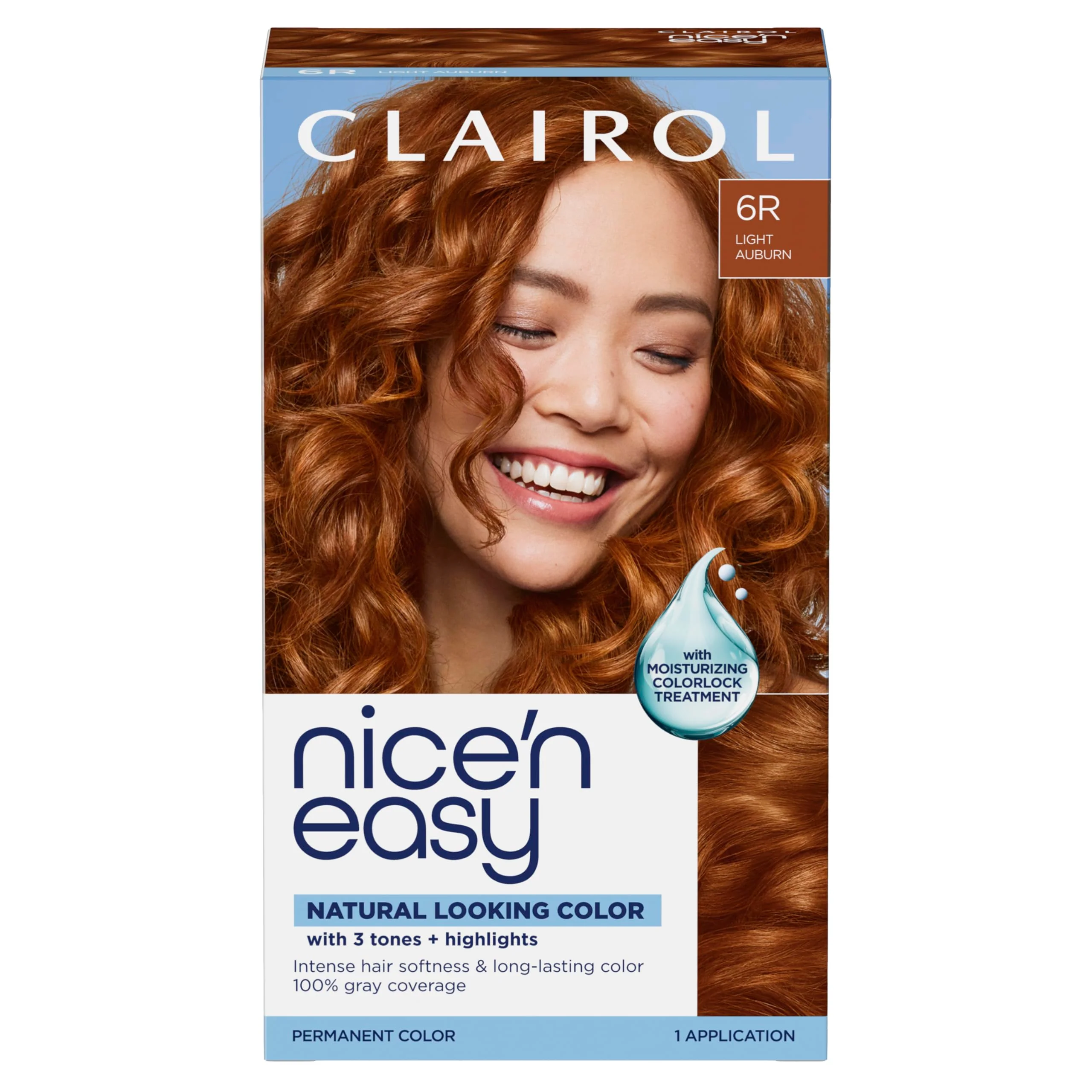 Flexible Clairol Nice'n Easy Permanent Hair Dye 6R Light Auburn Sustainable